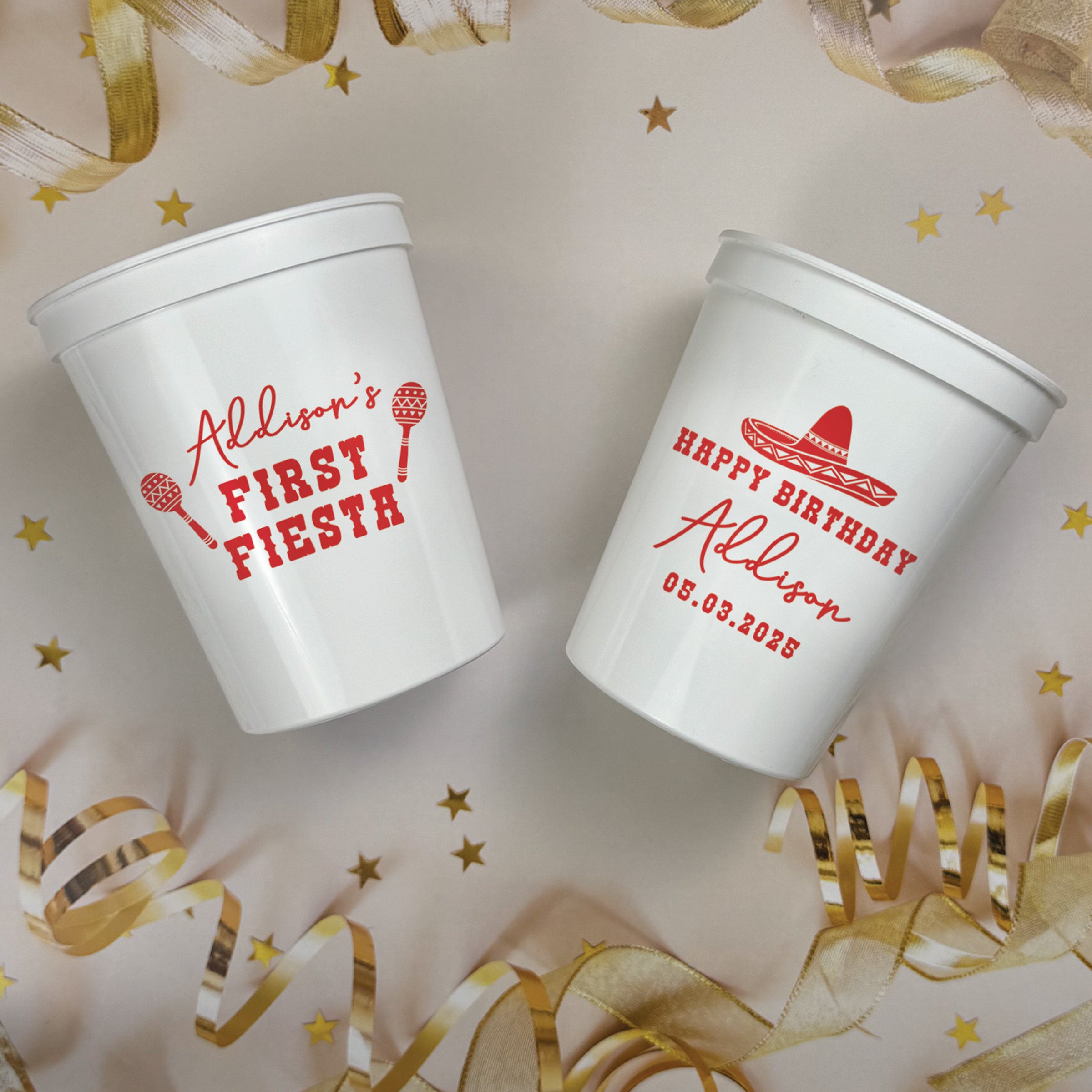 Birthday First Fiesta - Stadium Cups
