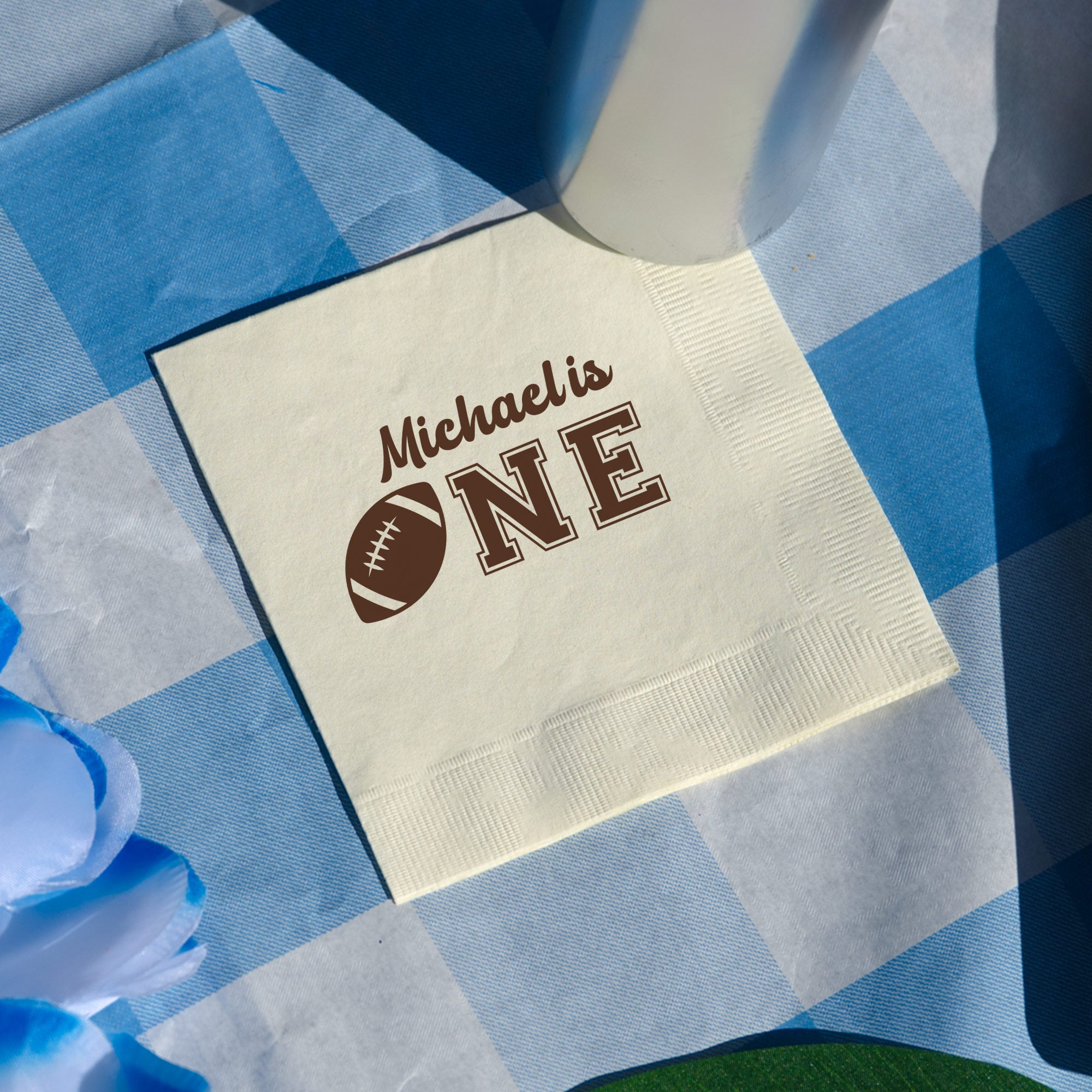 Birthday First Year Football - Napkins
