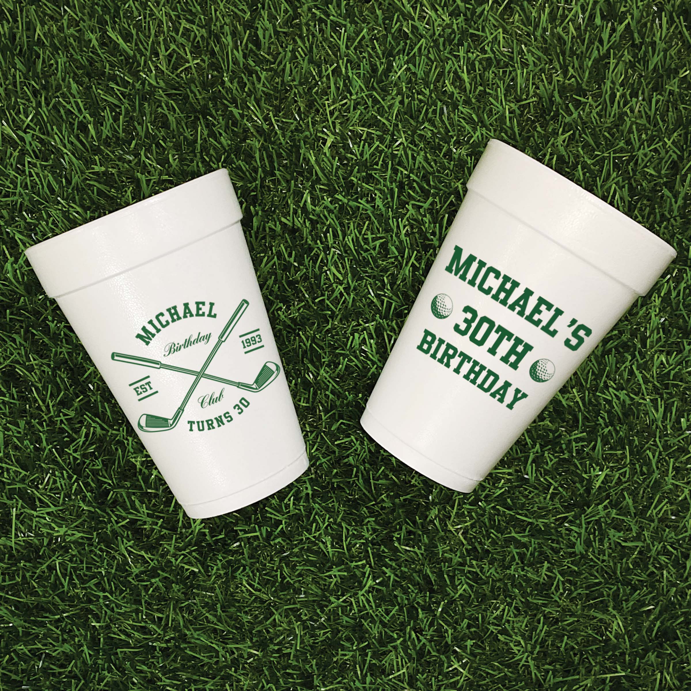 Birthday Golf - Foam Cups