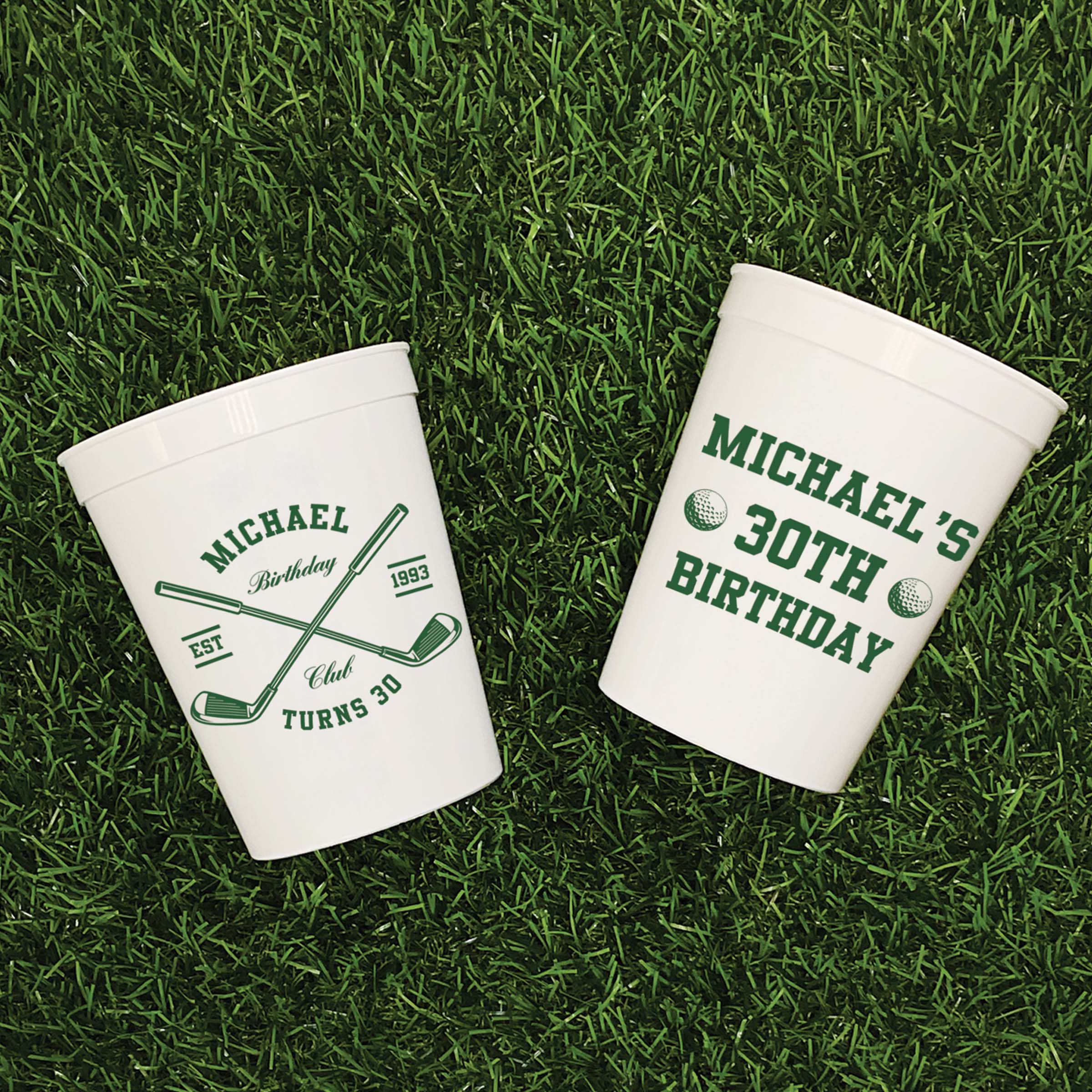 Birthday Golf - Stadium Cups