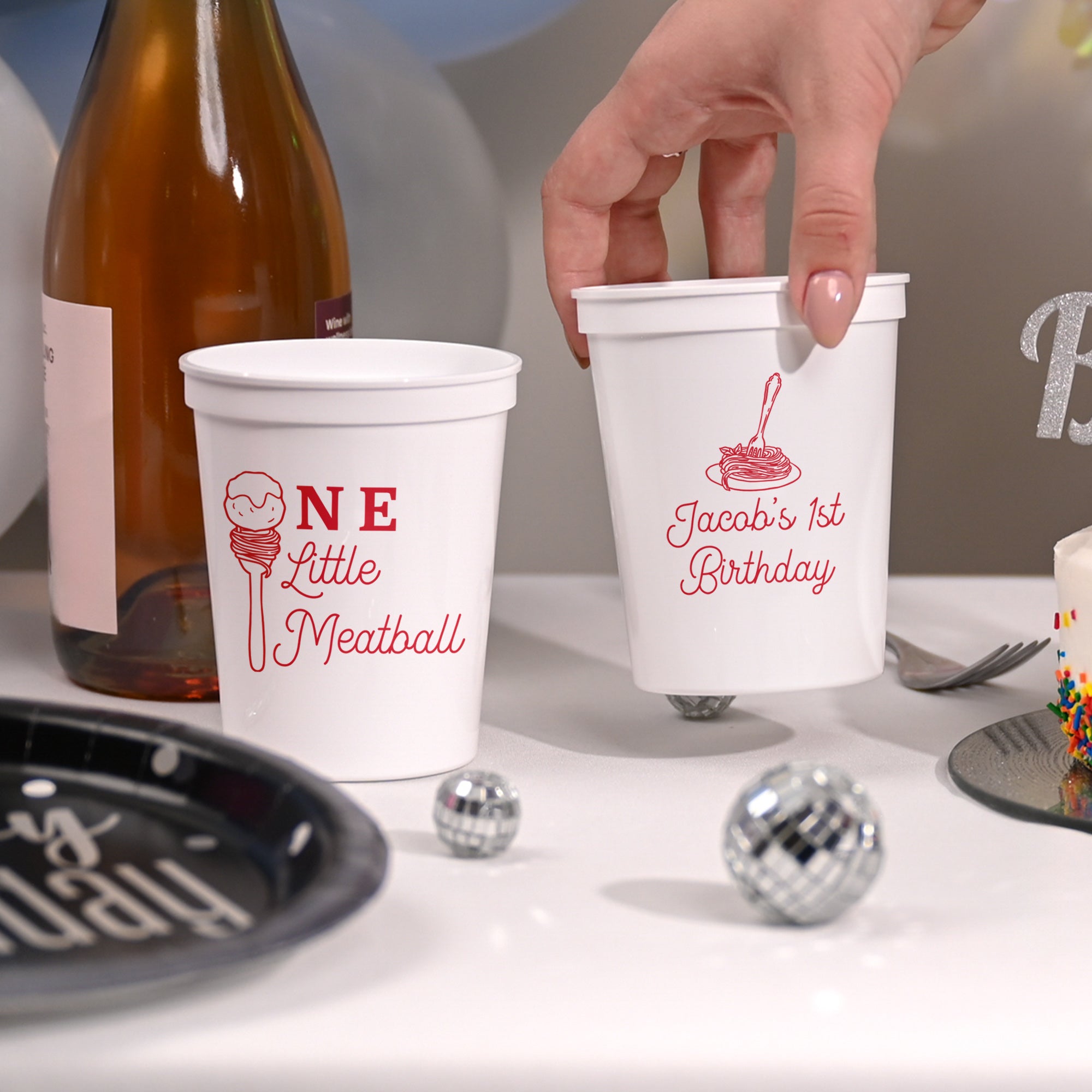 Birthday Little Meatball - Stadium Cups