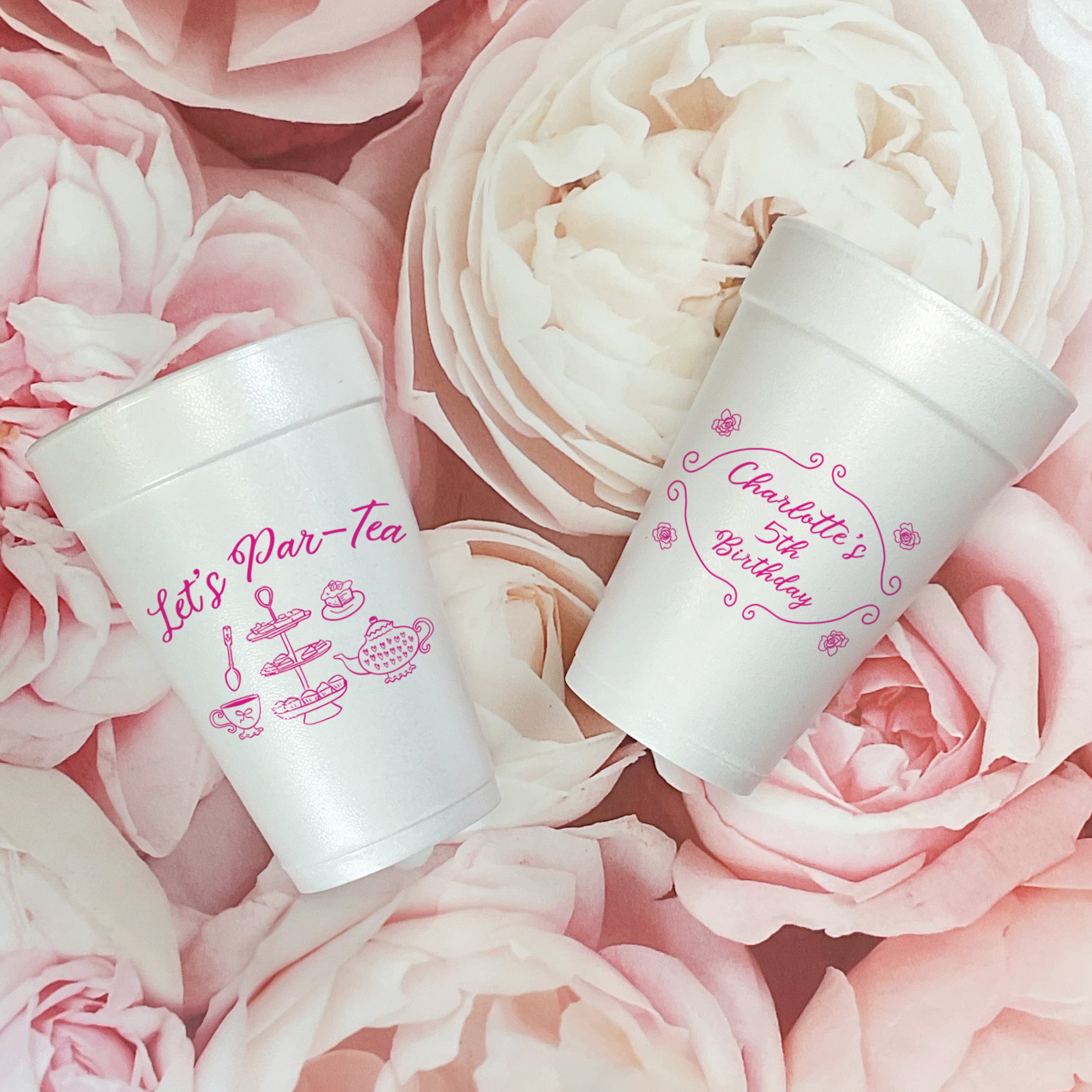 Birthday Tea Party - Foam Cups