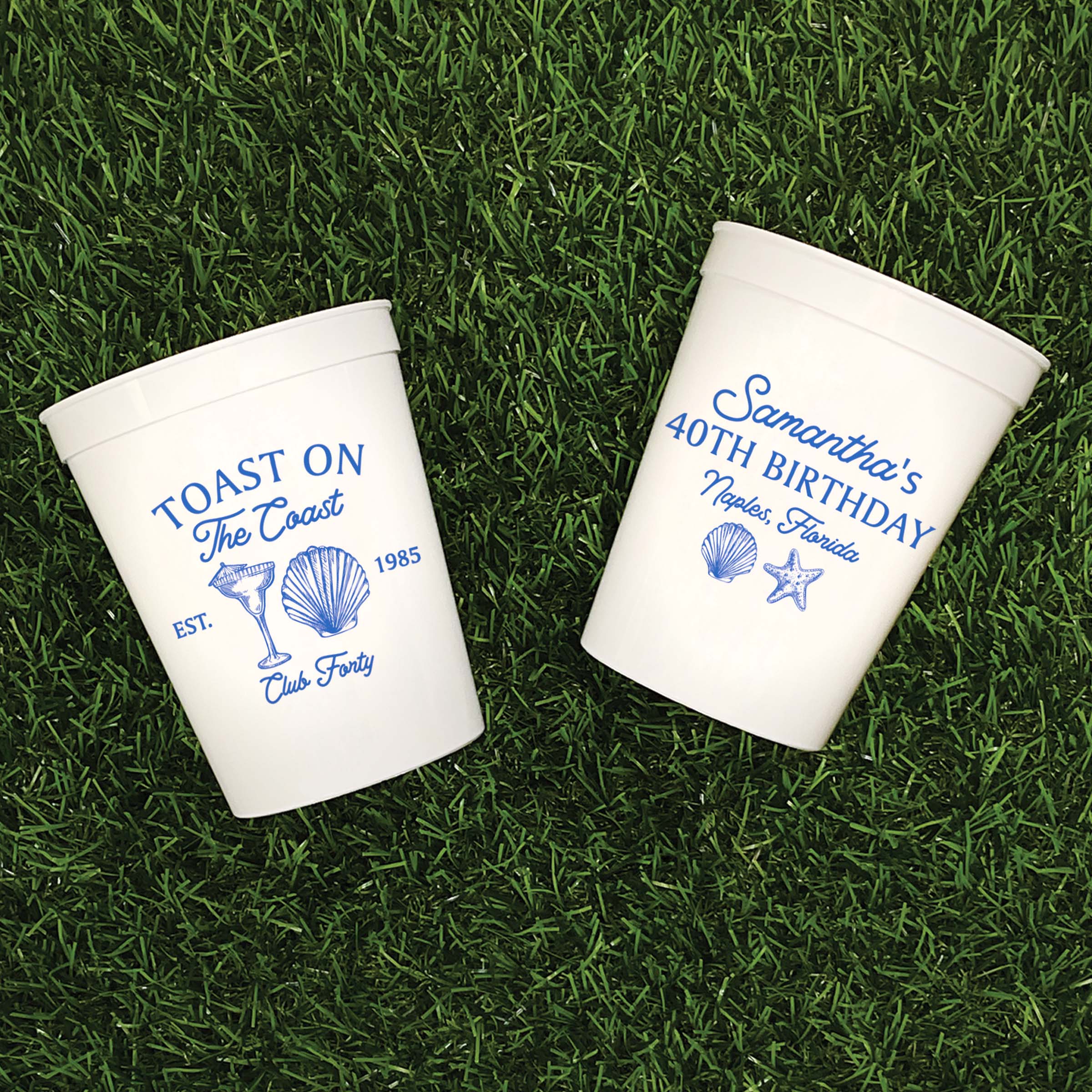 Birthday Toast On The Coast - Stadium Cups