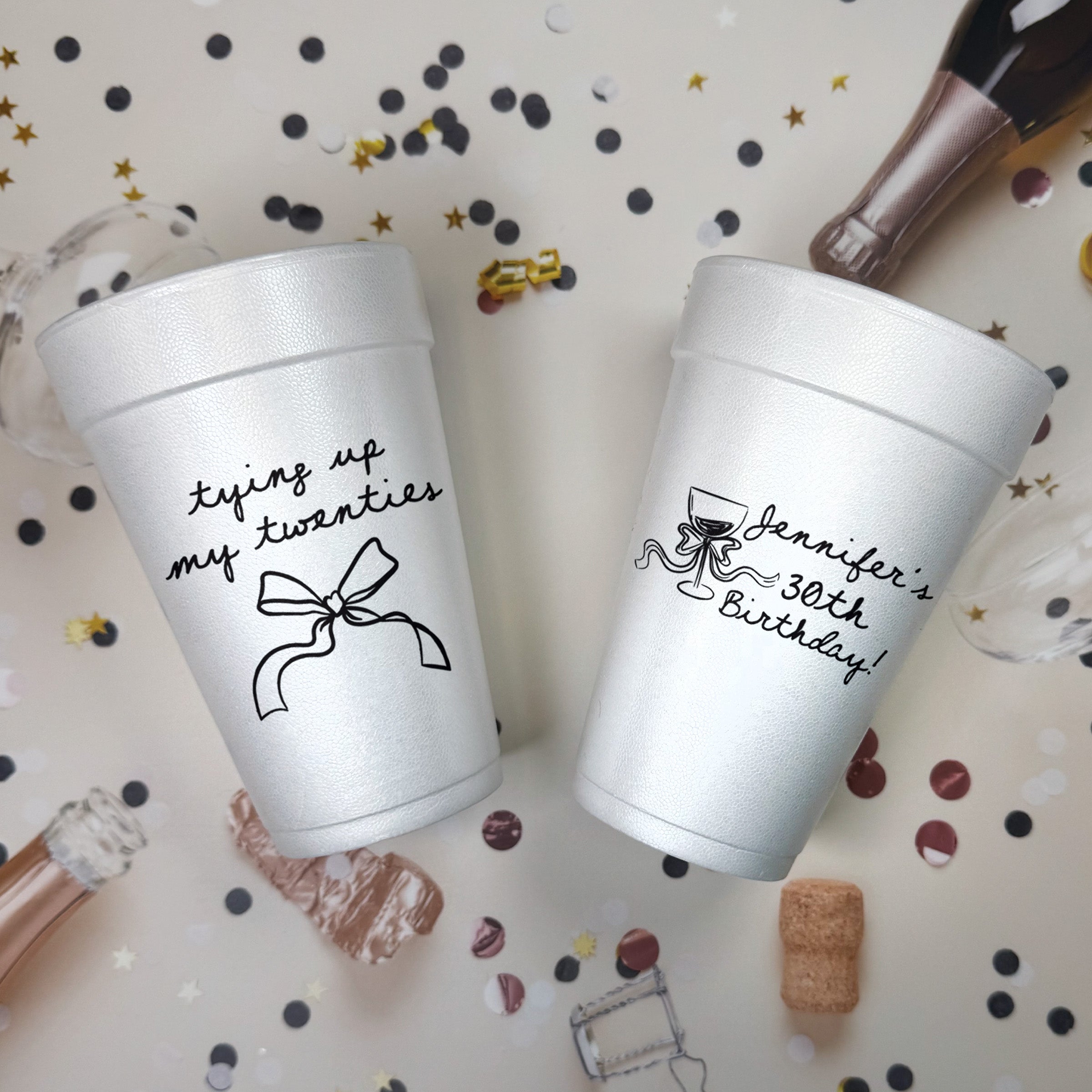 Birthday Tying Up My Twenties - Foam Cups