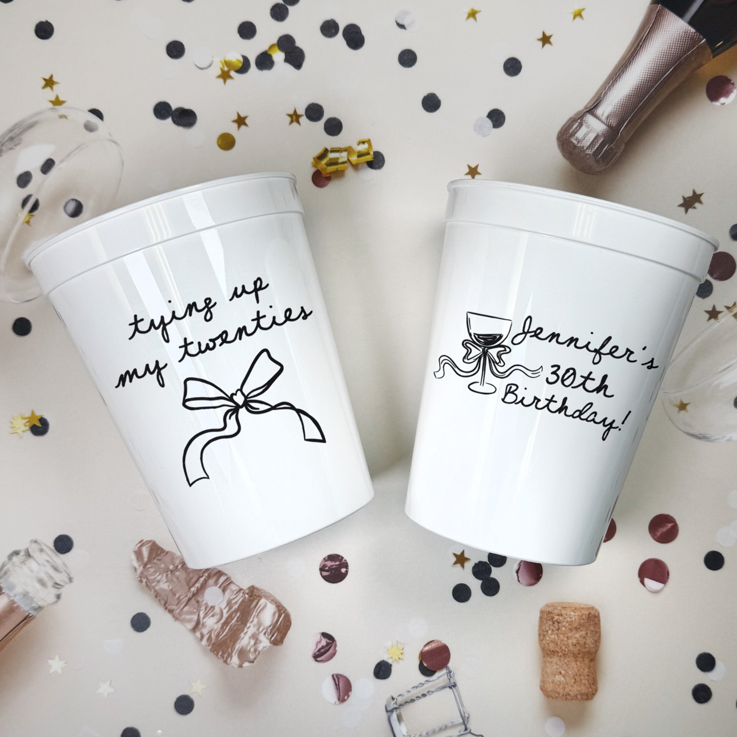 Birthday Tying Up My Twenties - Stadium Cups