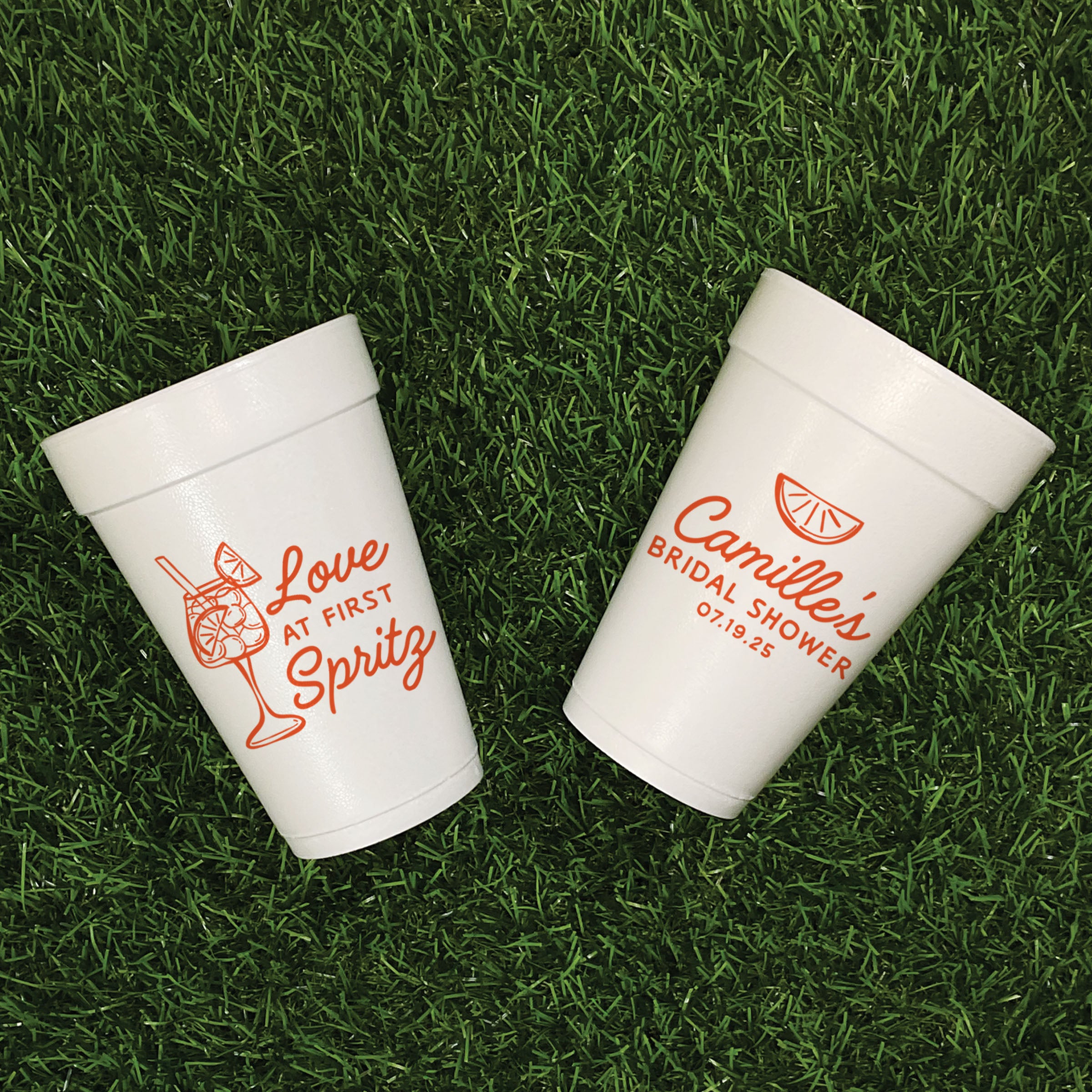 Bridal Shower Love at First Spritz - Foam Cups