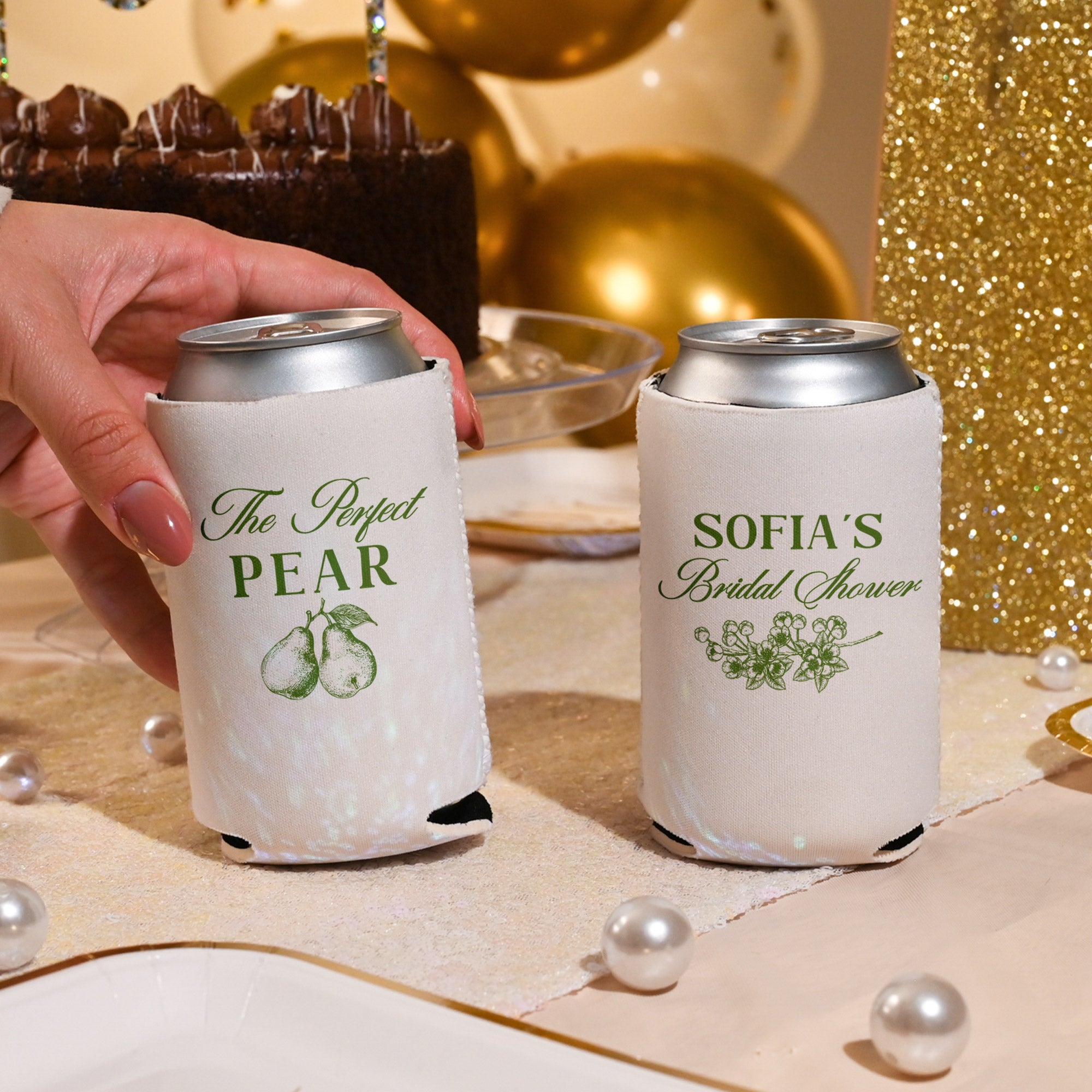 Bridal Shower Perfect Pear - Can Coolers