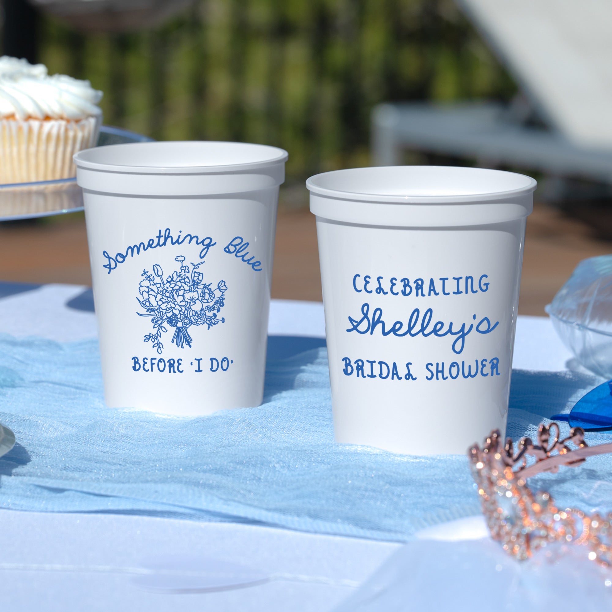 Bridal Shower Something Blue - Stadium Cups