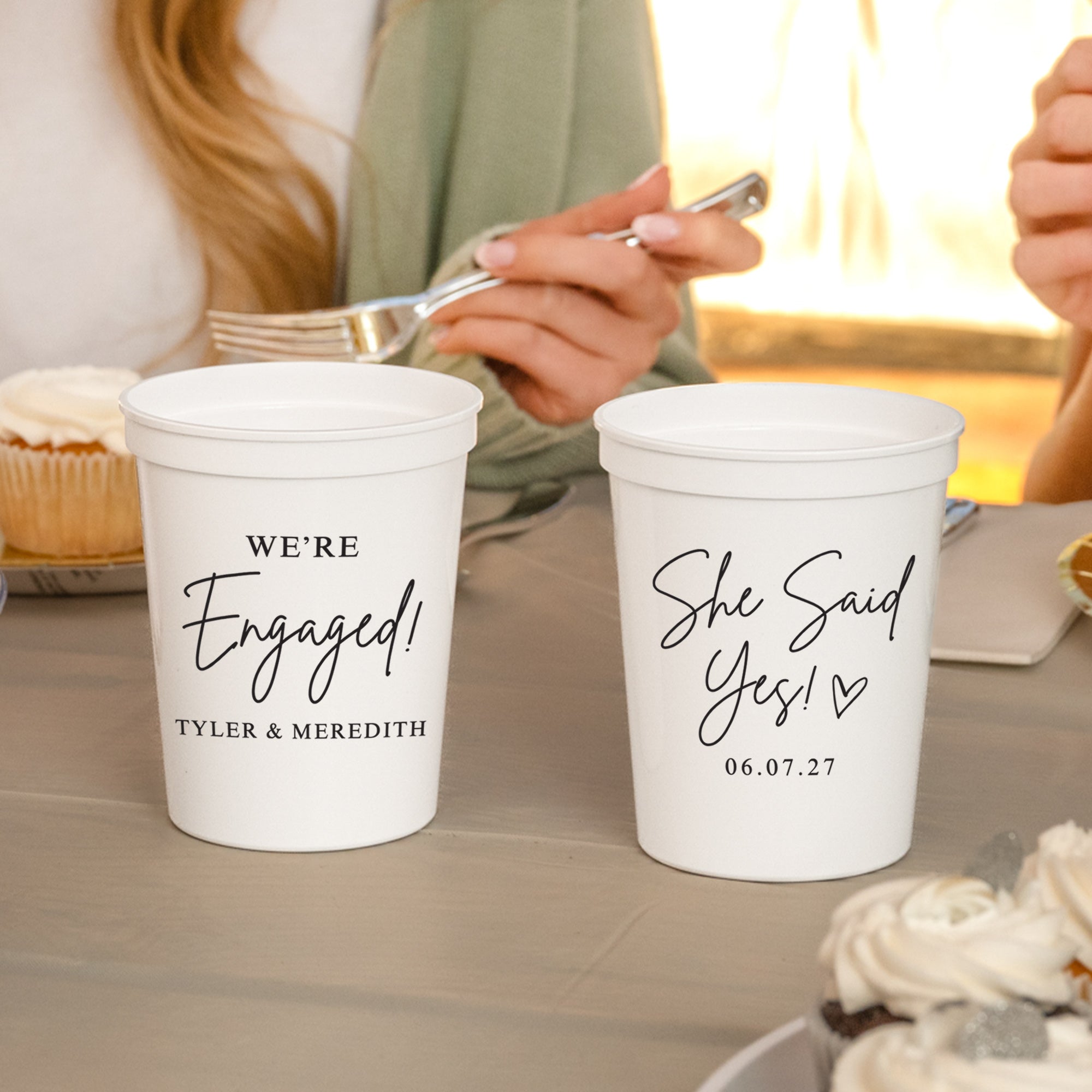 Engagement She Said Yes - Stadium Cups
