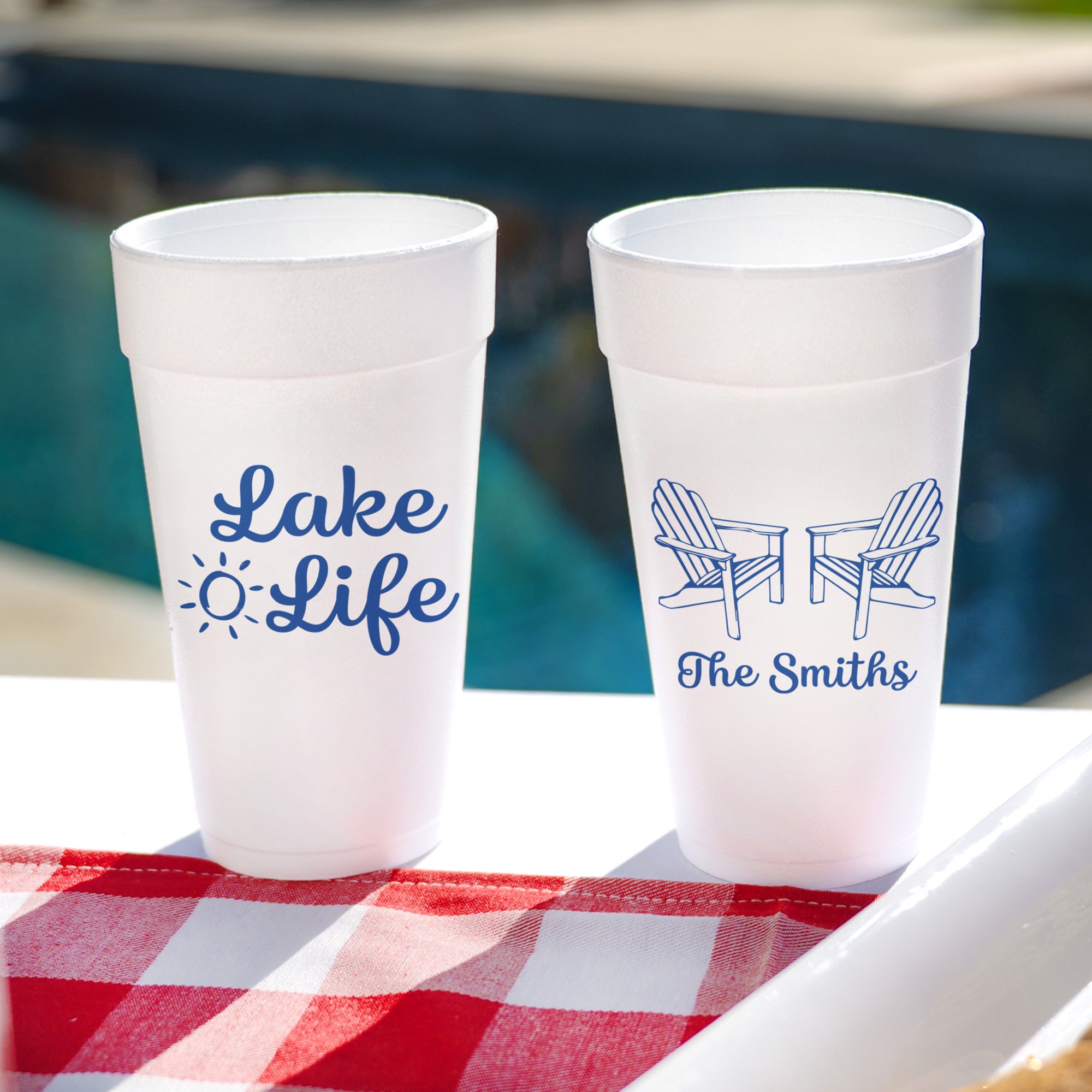 Family Lake Life - Foam Cups