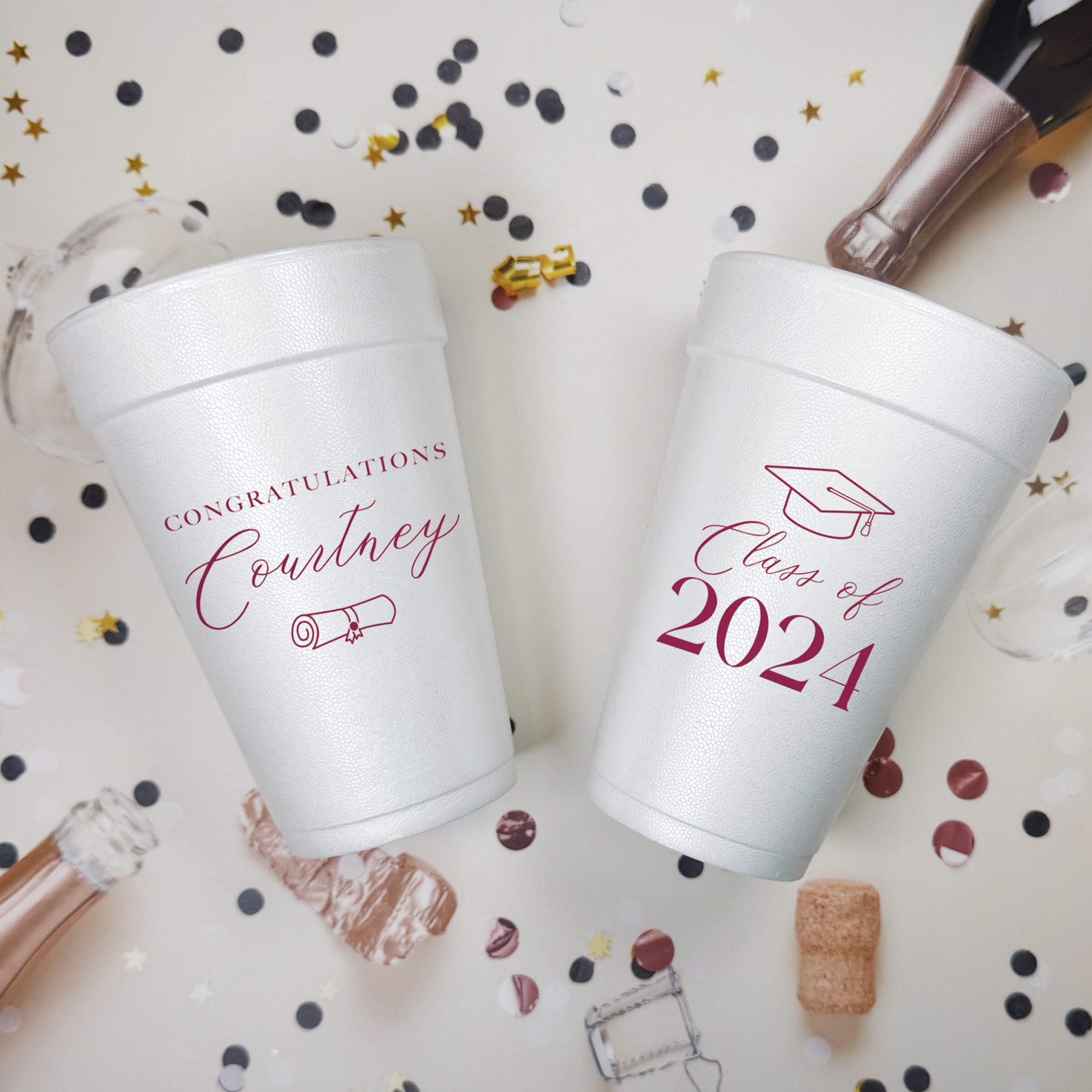 Graduation Modern - Foam Cups
