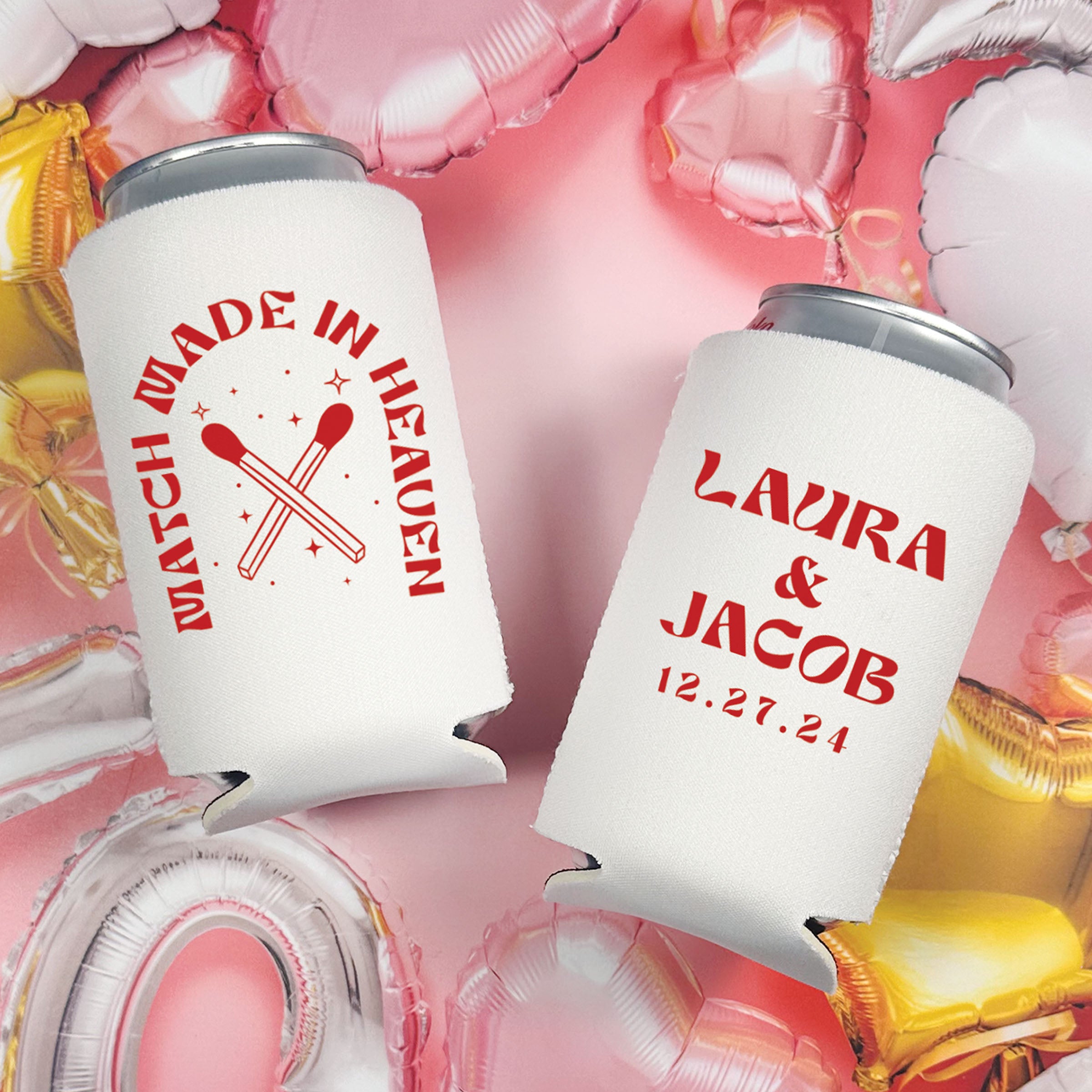 Bridal Shower Match Made In Heaven - Can Coolers