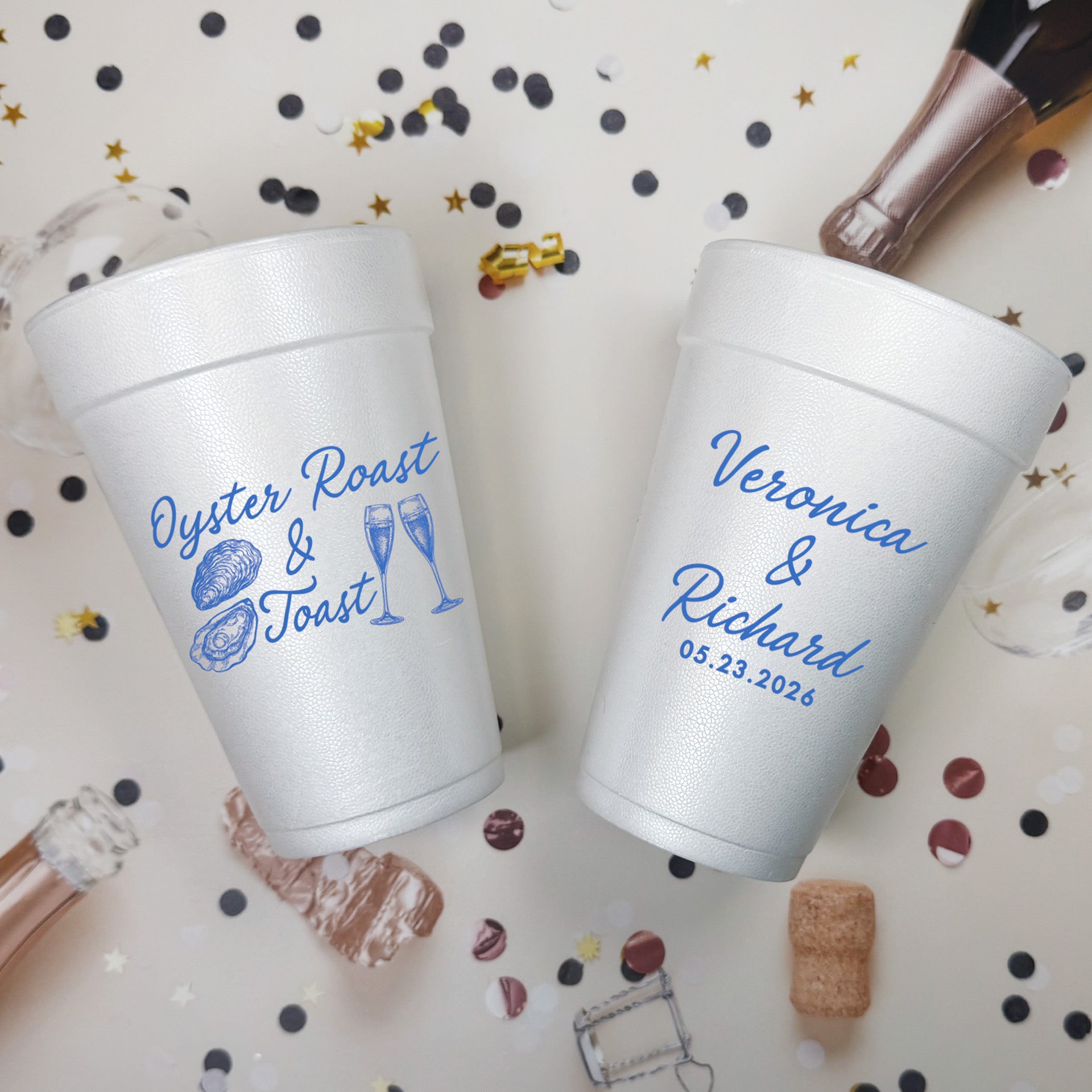 Oyster Roast & Toast - Foam Cups