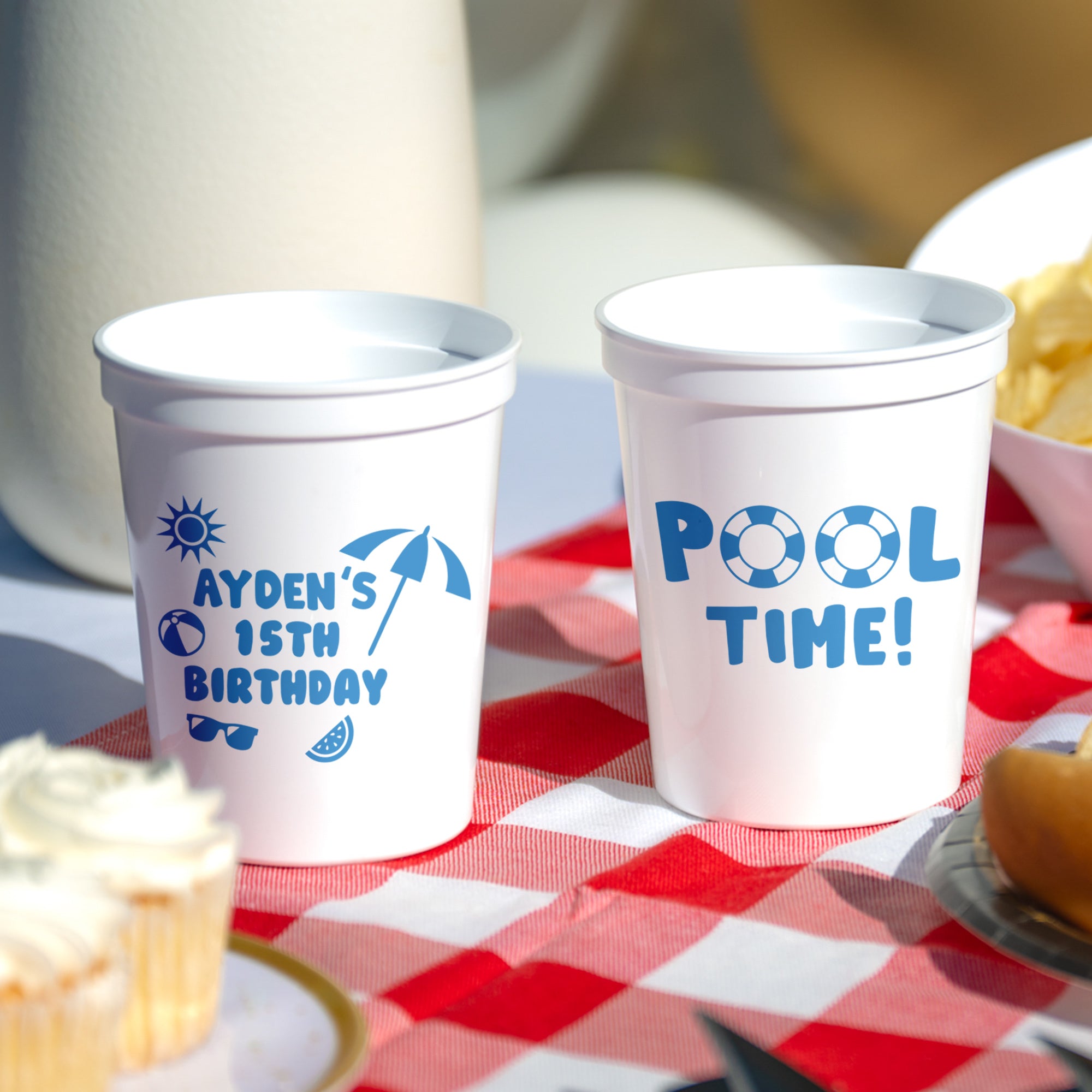 Birthday Pool - Stadium Cups