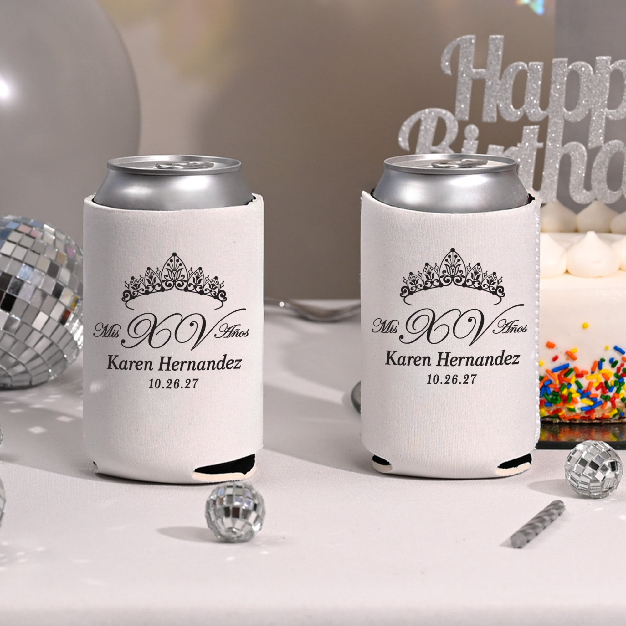 Birthday Quinceañera - Can Coolers