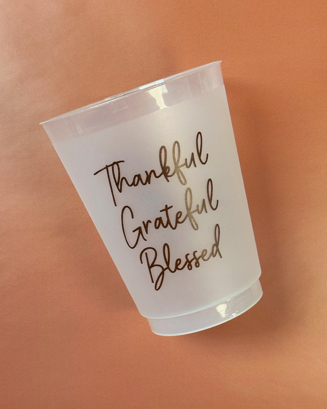 Thanksgiving 16oz Frost Set of 10 - Thankful Grateful Blessed