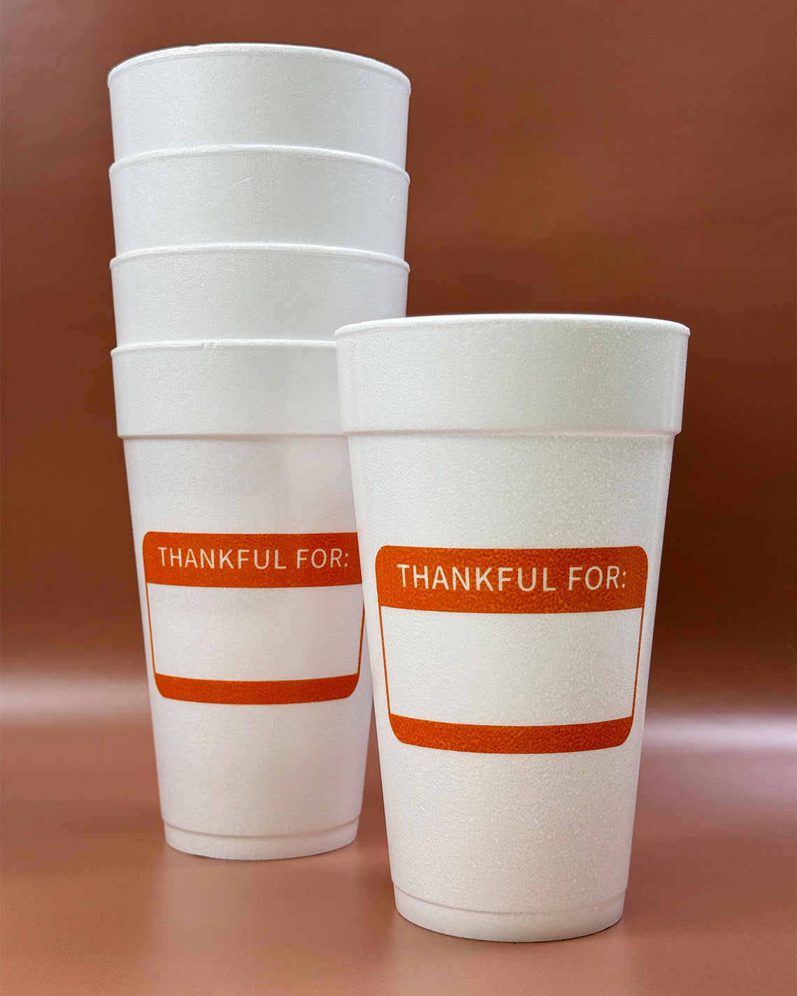 Thanksgiving 20oz Styrofoam Set of 10 - Thankful For