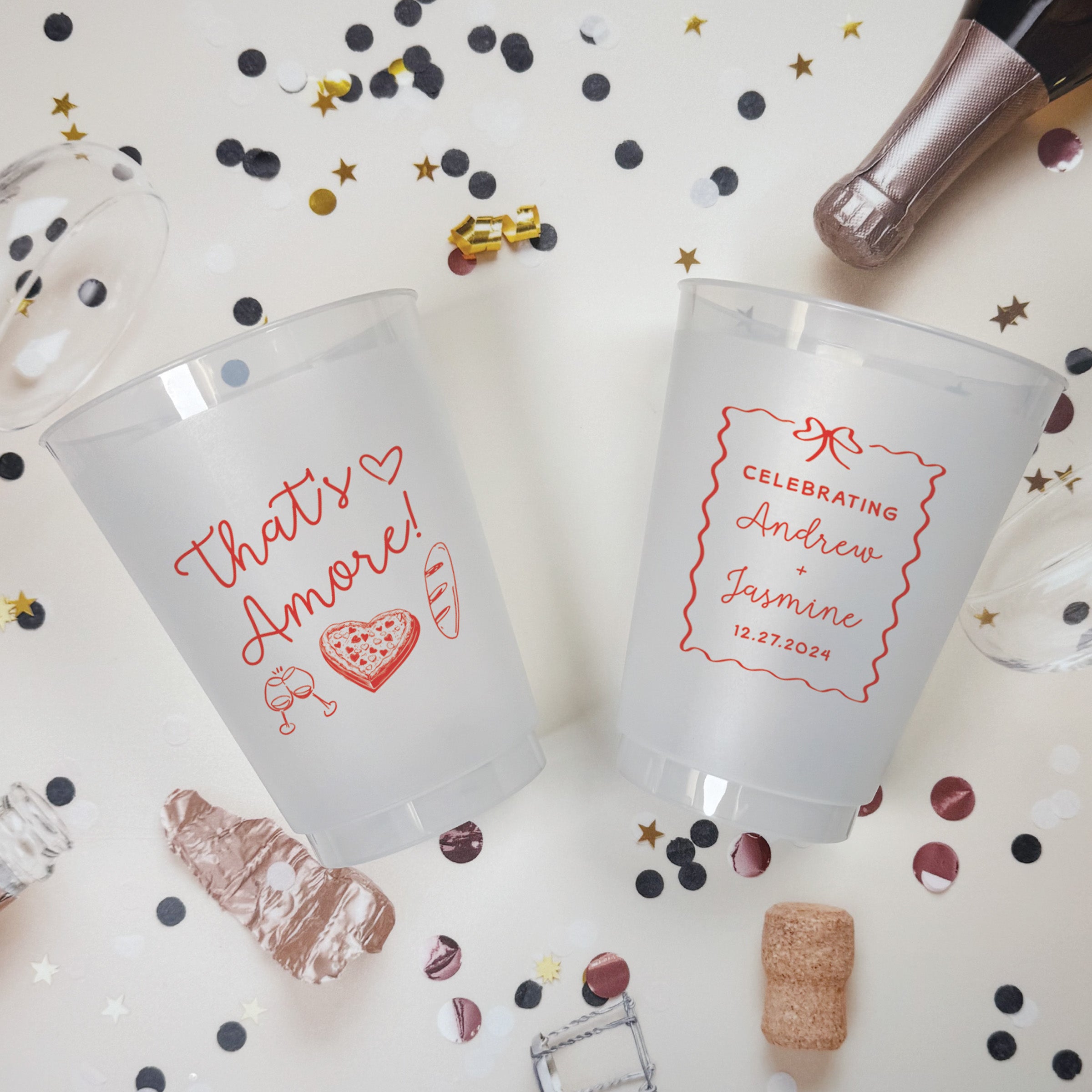 Bridal Shower That's Amore - Frosted Cups