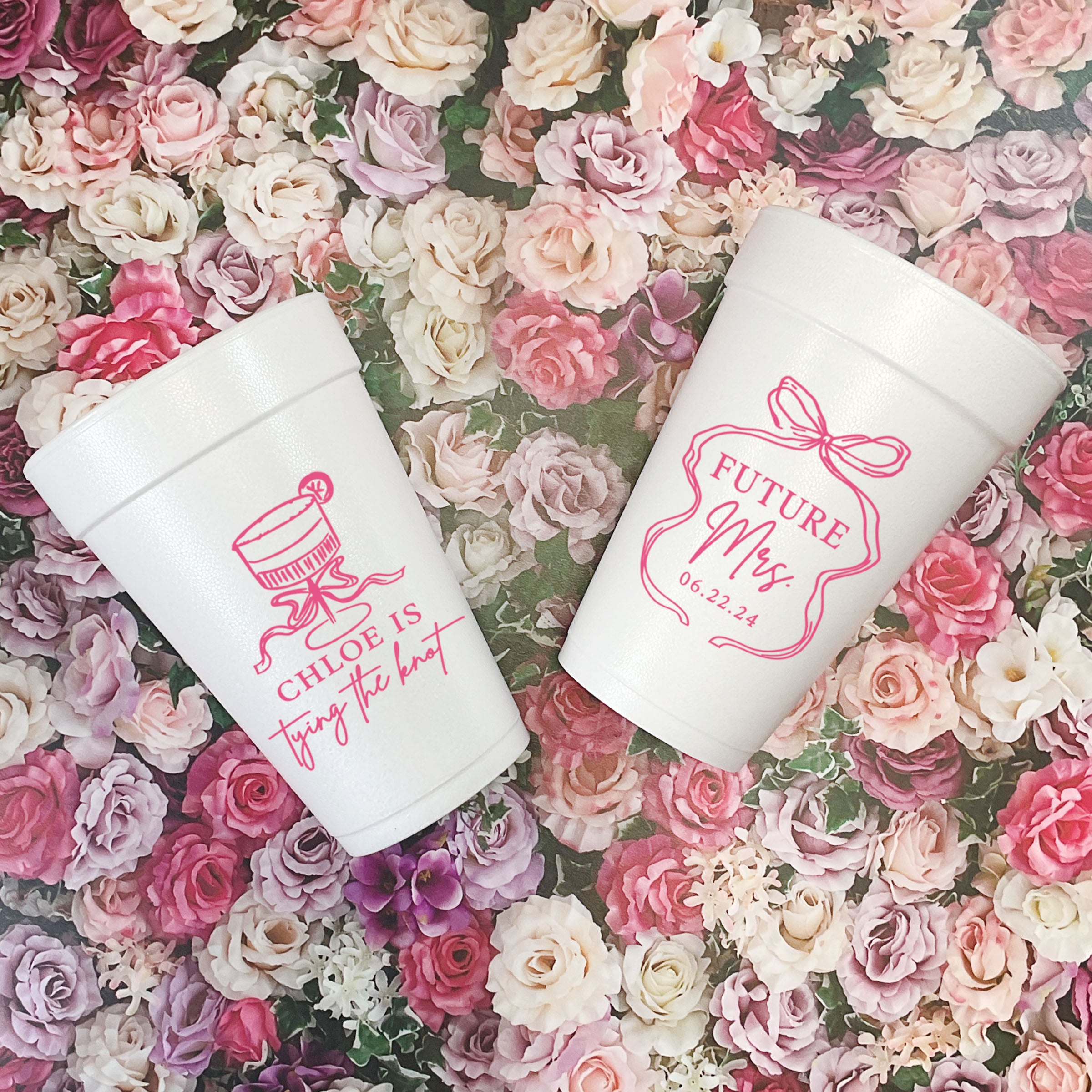 Bridal Shower Tying The Knot - Foam Cups