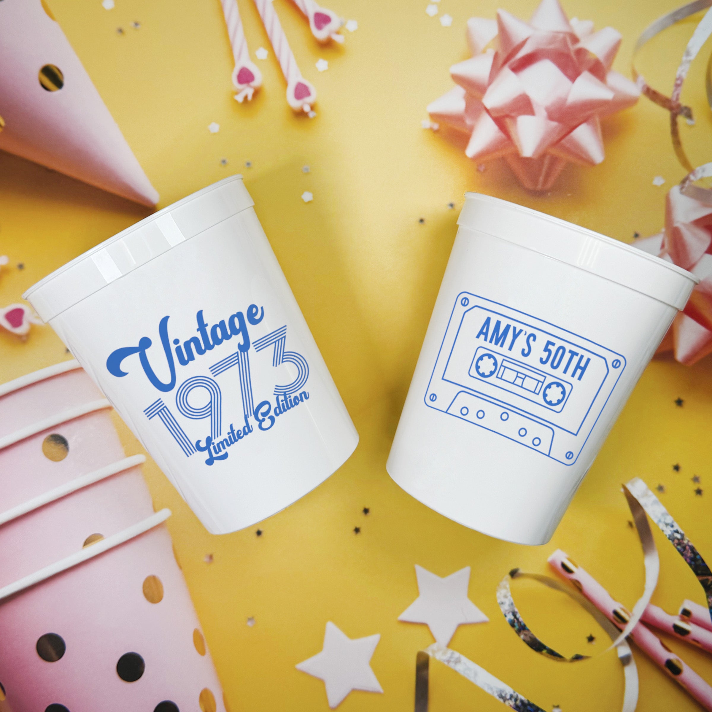 Birthday Vintage Cassette - Stadium Cups