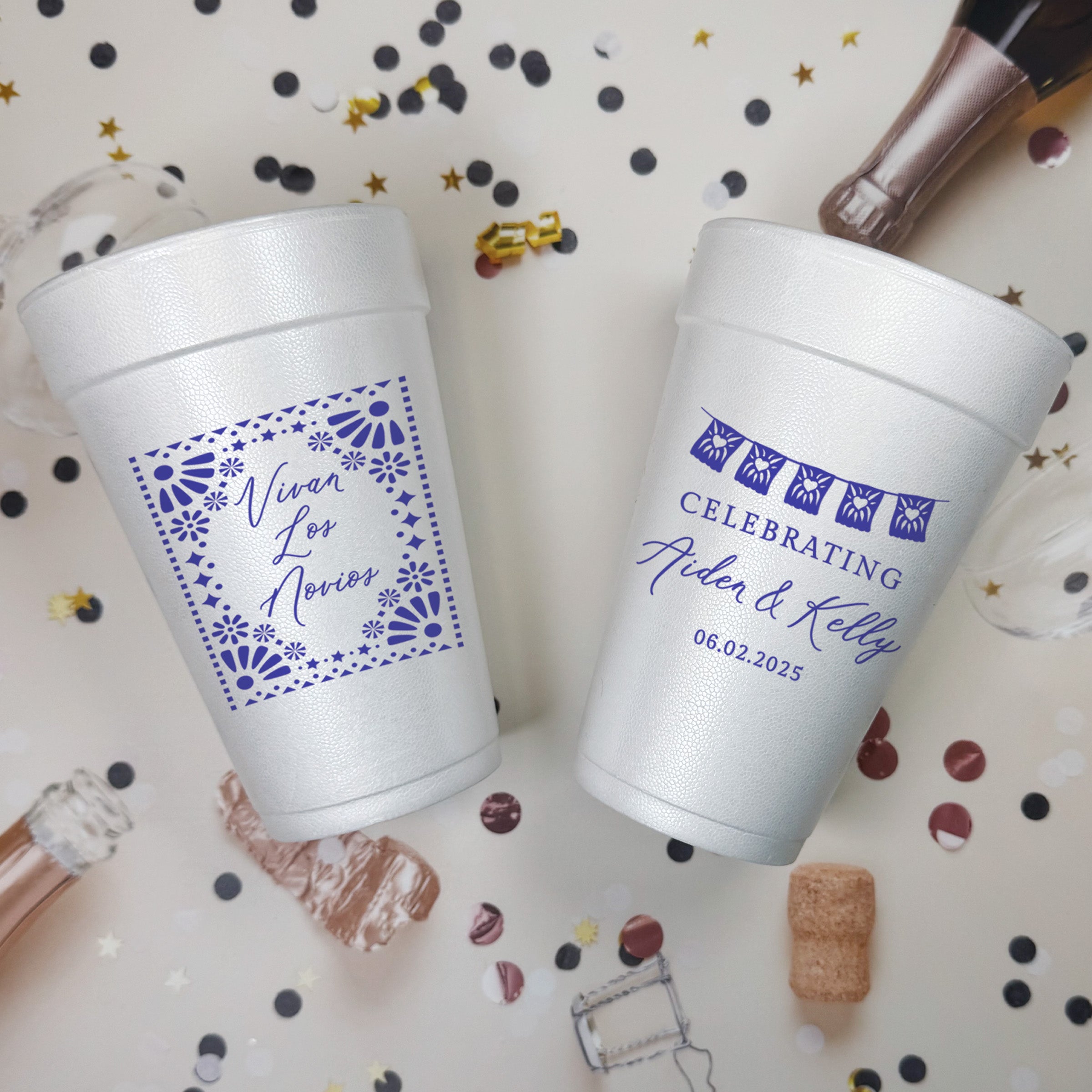 Bridal Shower Vivan Los Novios - Foam Cups