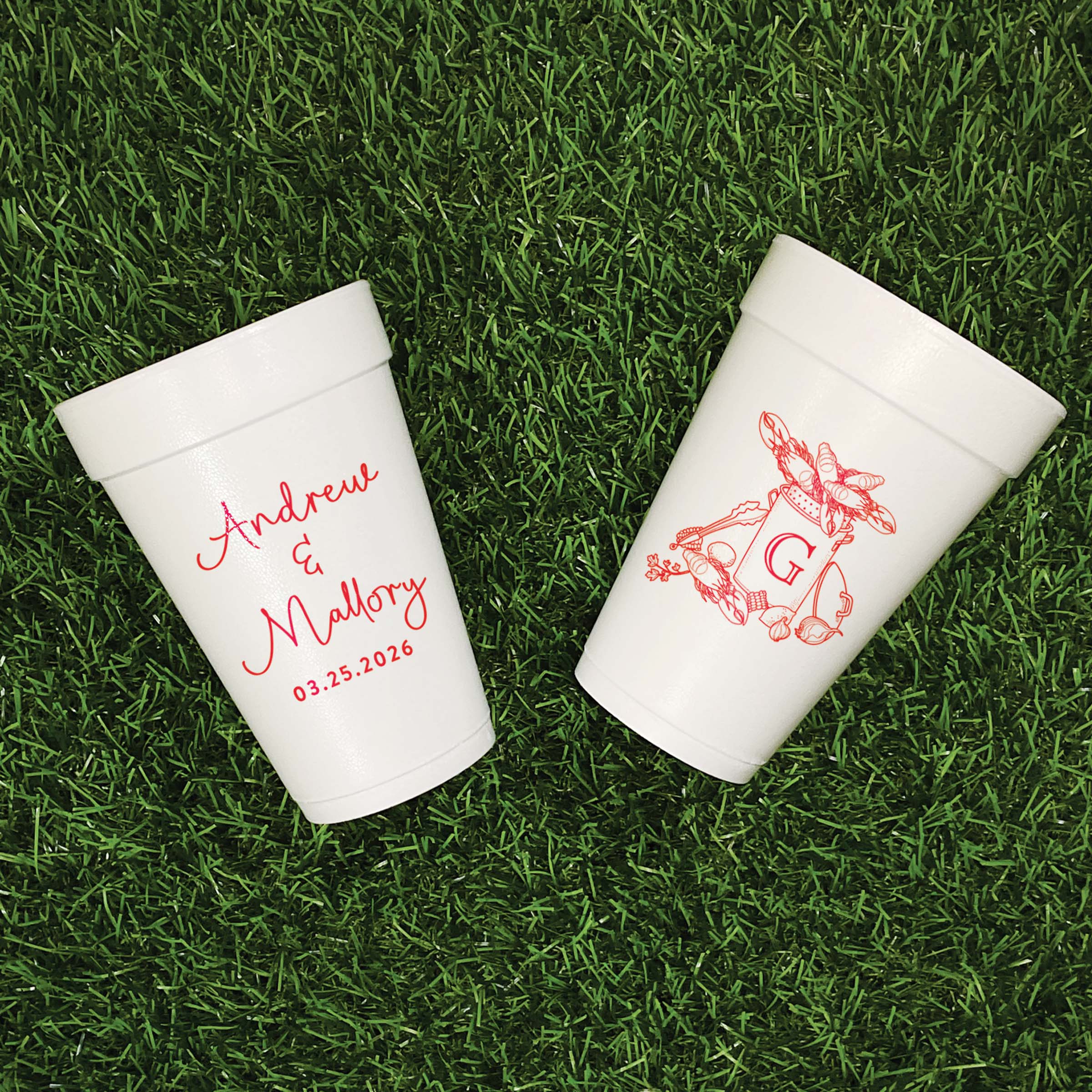Wedding Crawfish Boil - Foam Cups