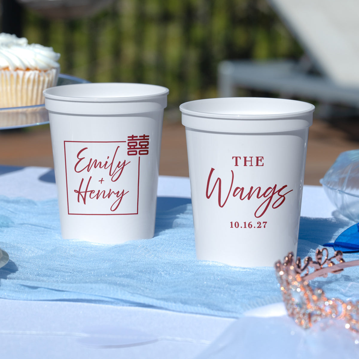 Wedding Double Happiness - Stadium Cups