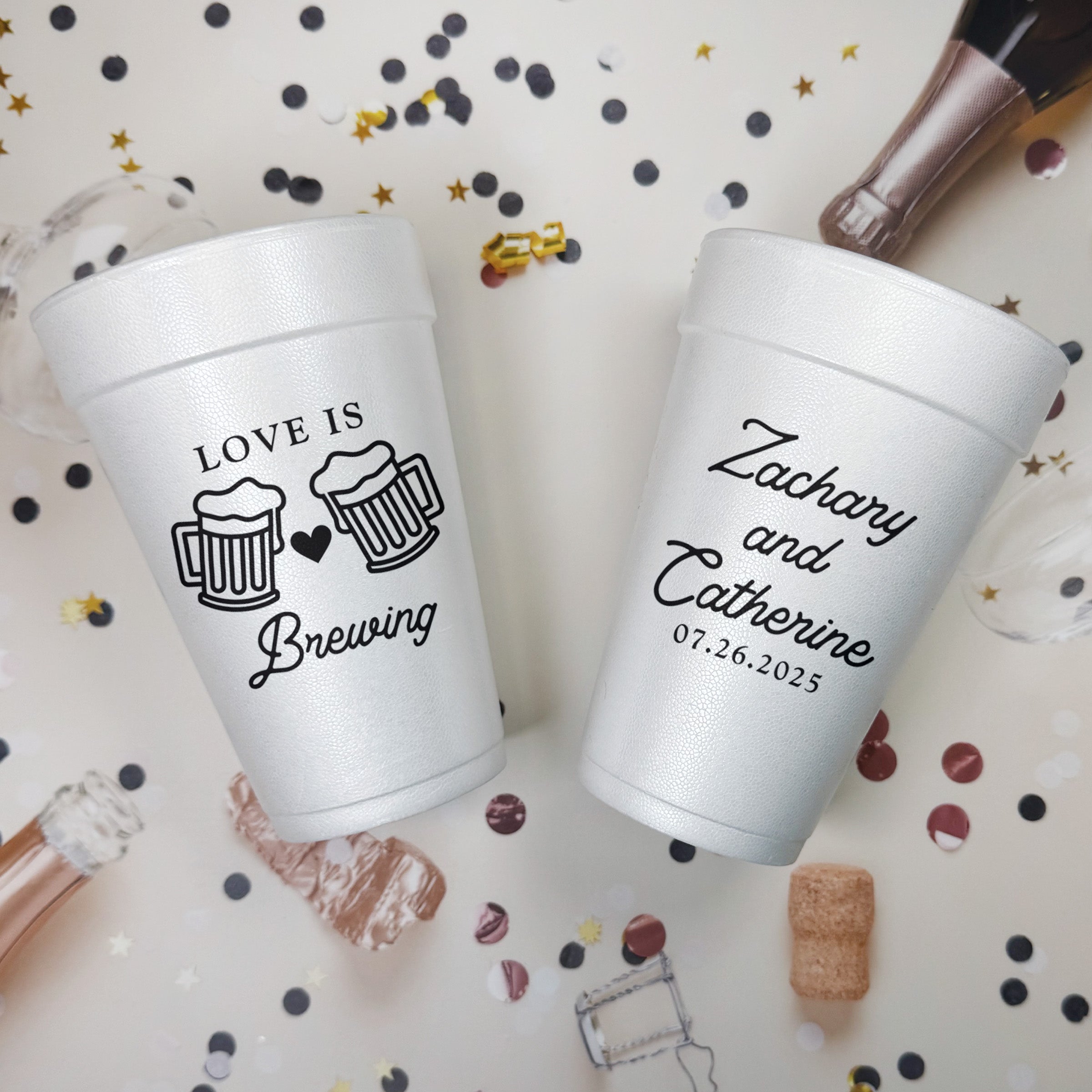 Wedding (Love Is Brewing) - Foam Cups