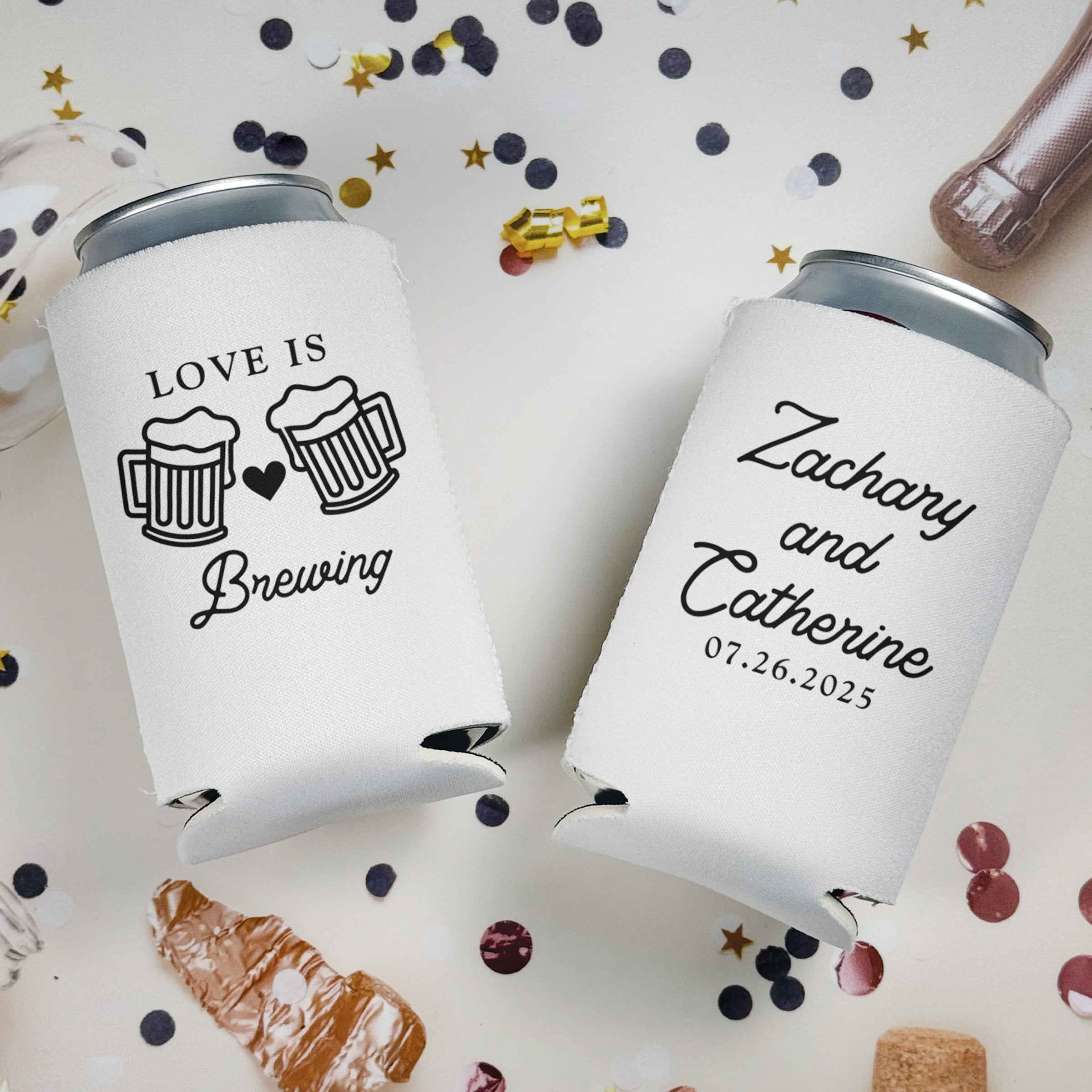 Wedding Love Is Brewing - Can Coolers