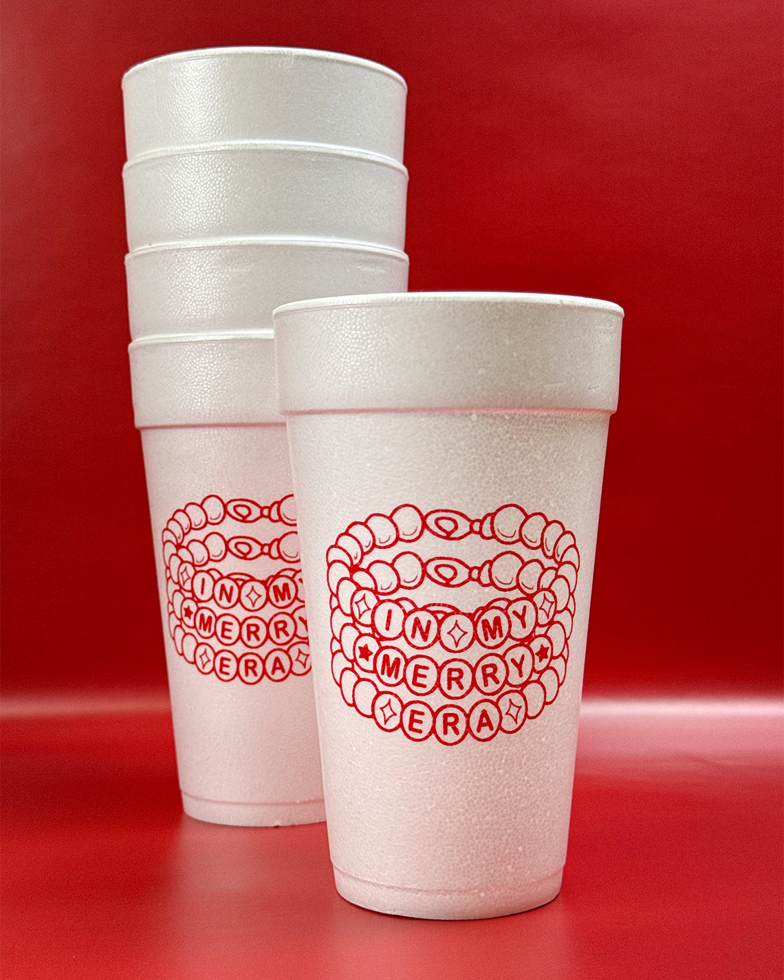 Christmas 20oz Styrofoam Set of 10 - In My Merry Era