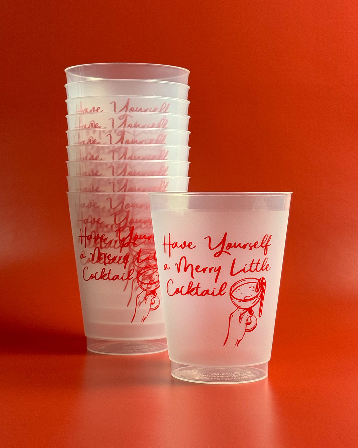 Christmas 16oz Frost Set of 10 - Have Yourself A Merry Little Cocktail