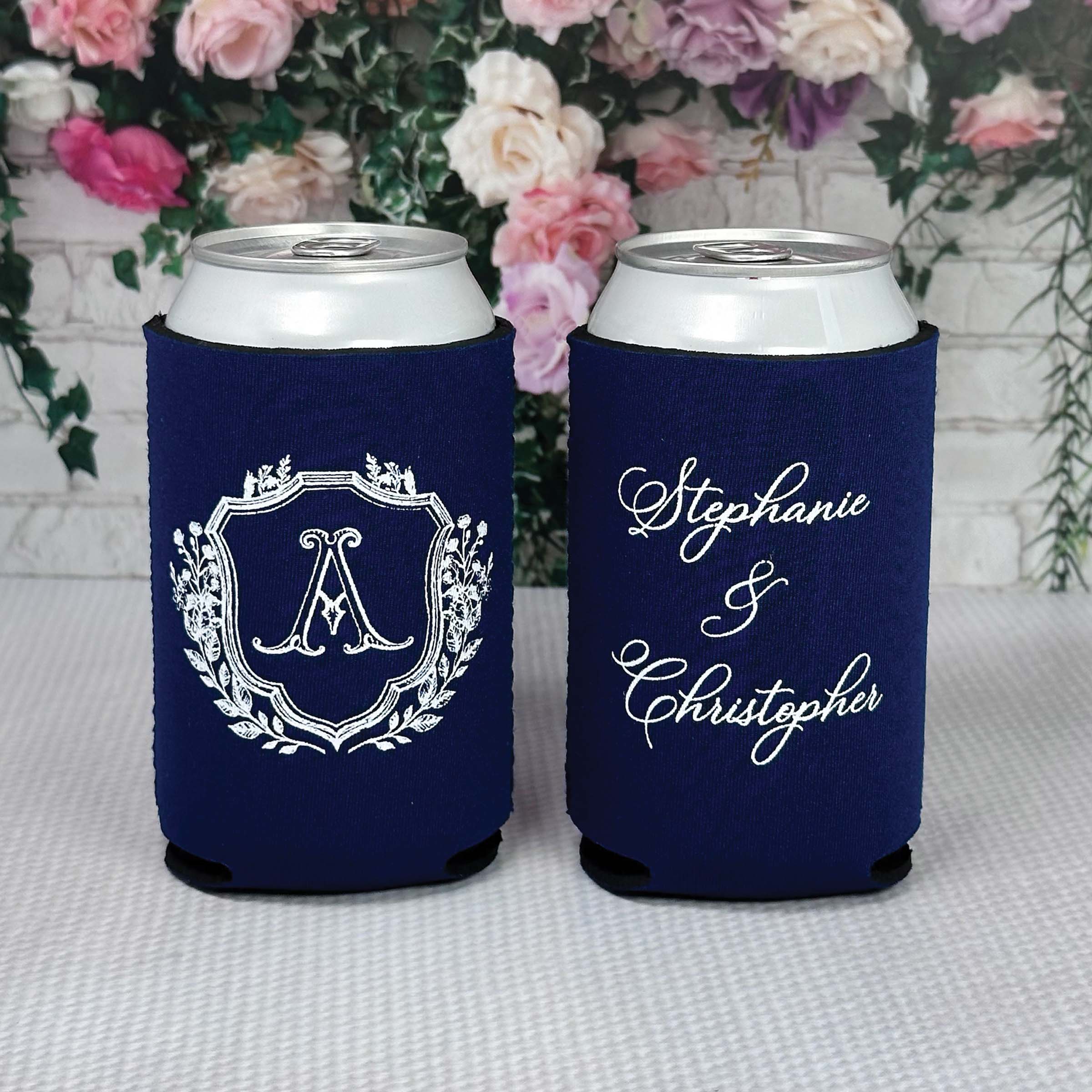 Personalized Wedding Can Coolers - W-1