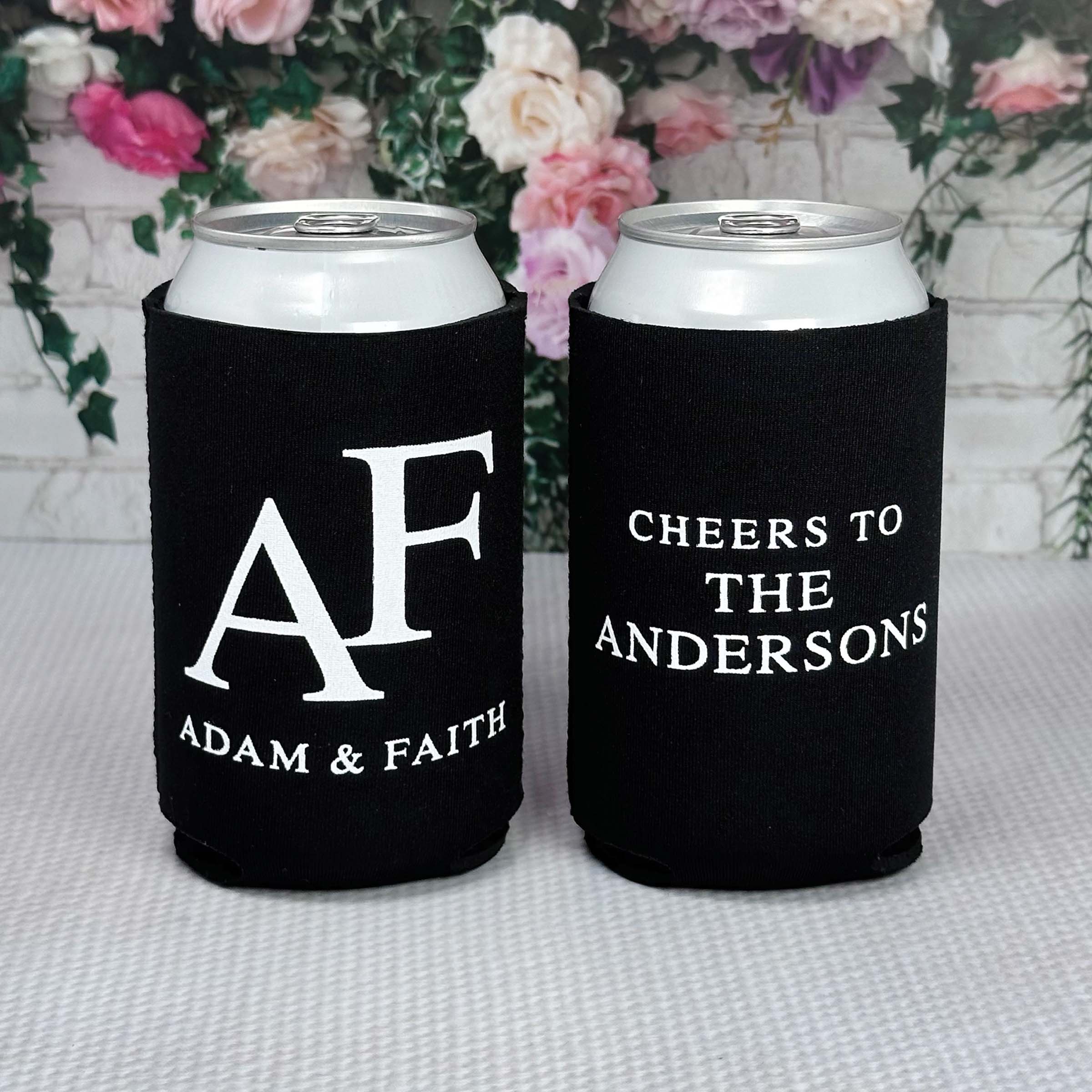 Personalized Wedding Can Coolers - W-13