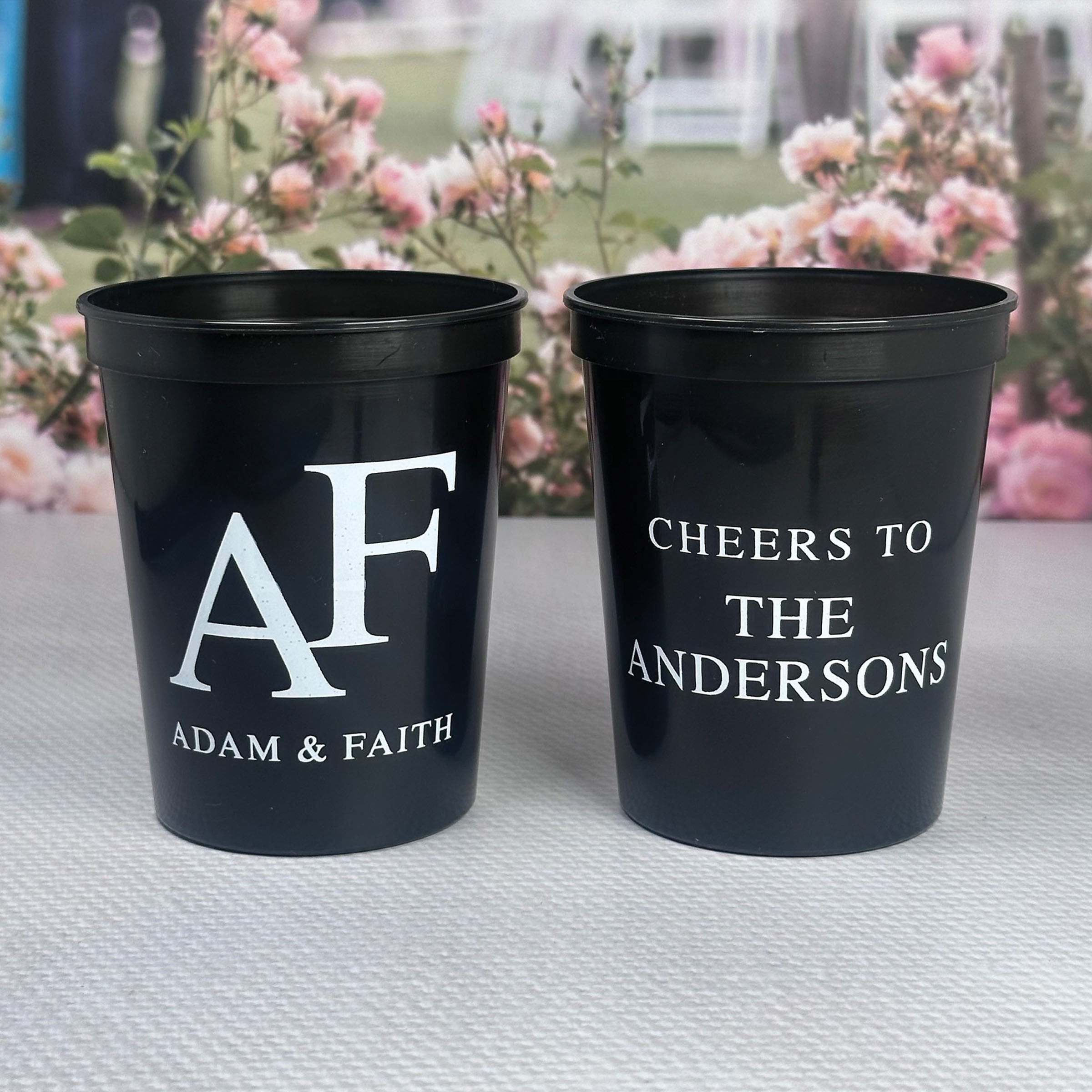 Personalized Wedding Stadium Cups - W-13