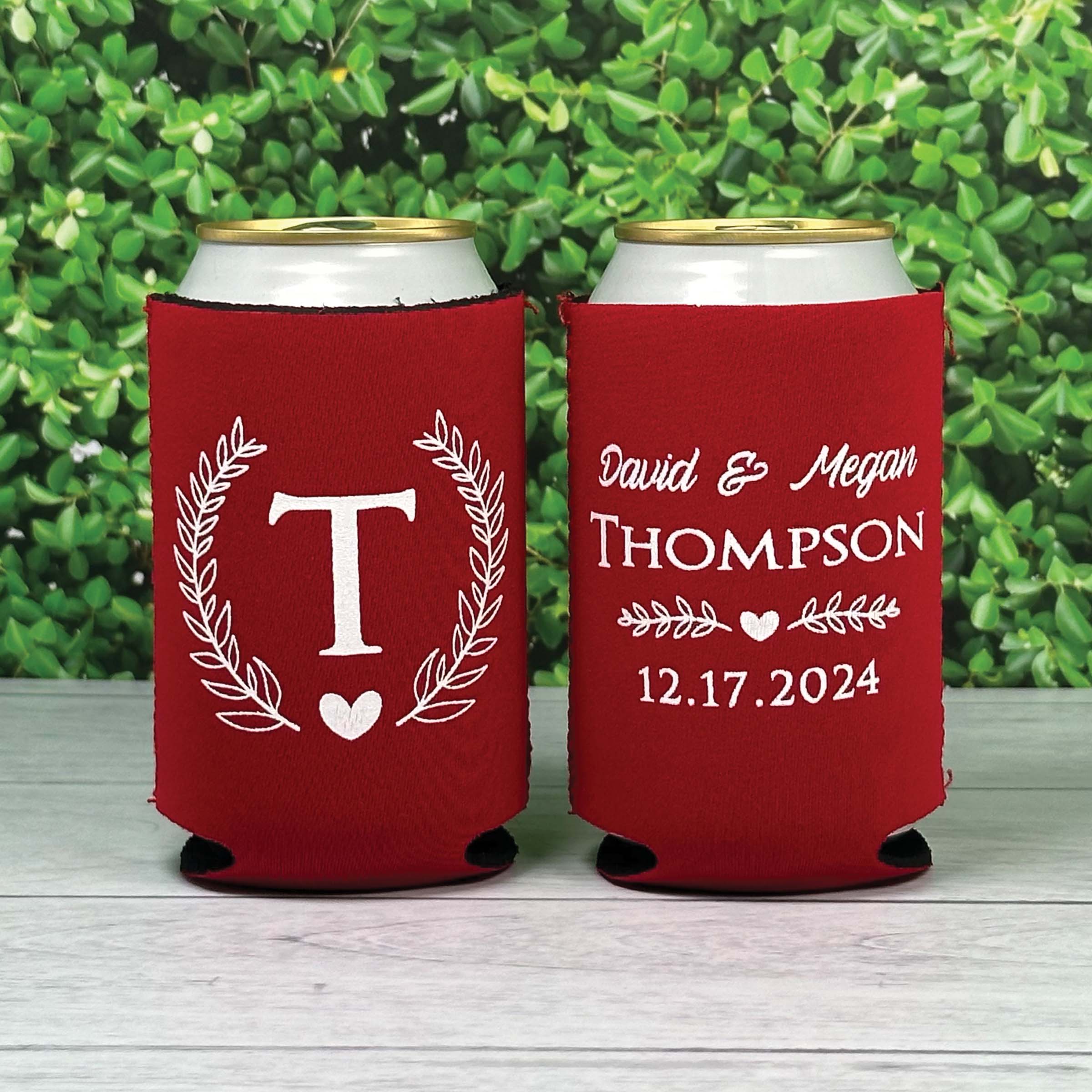 Personalized Wedding Can Coolers - W-6