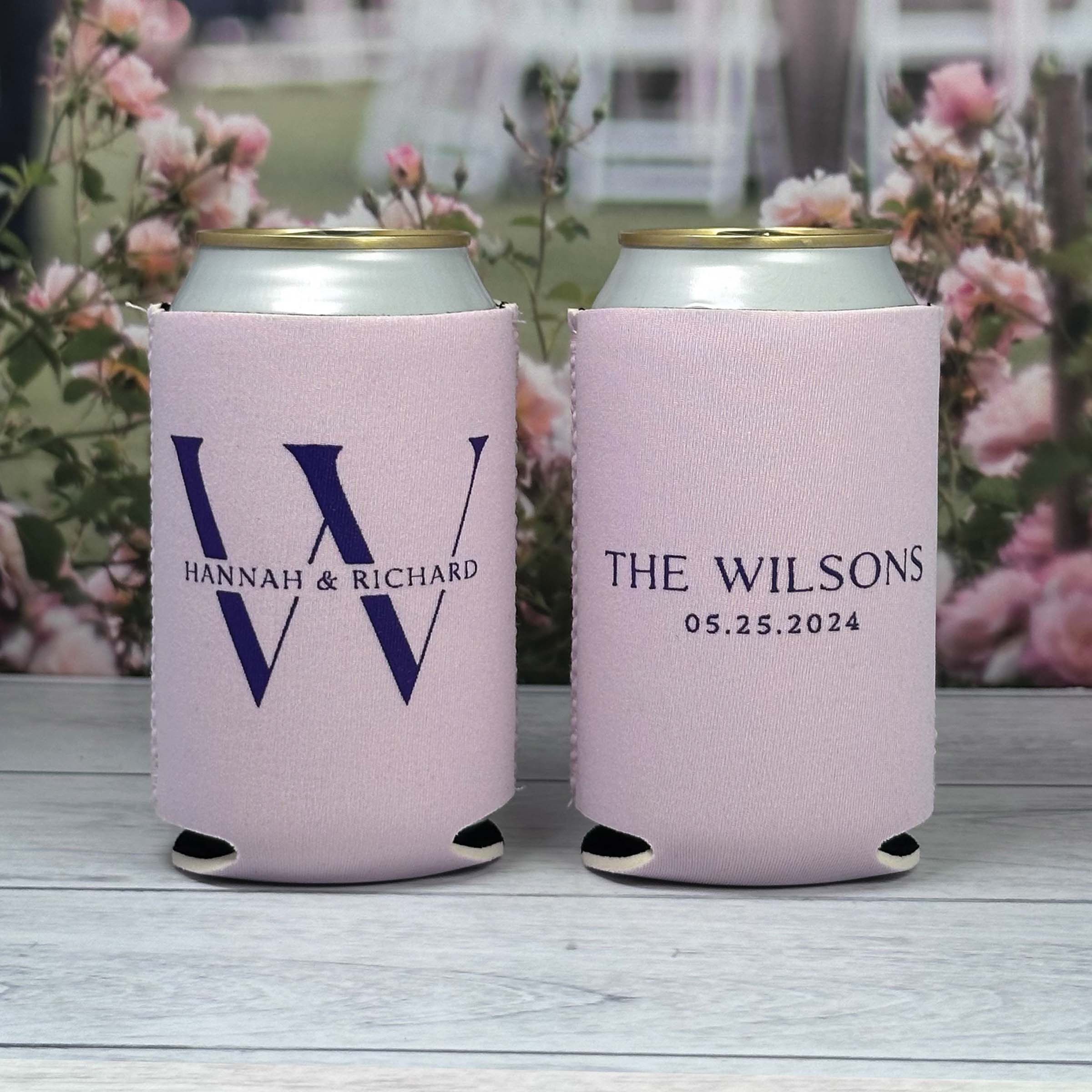 Personalized Wedding Can Coolers - W-21
