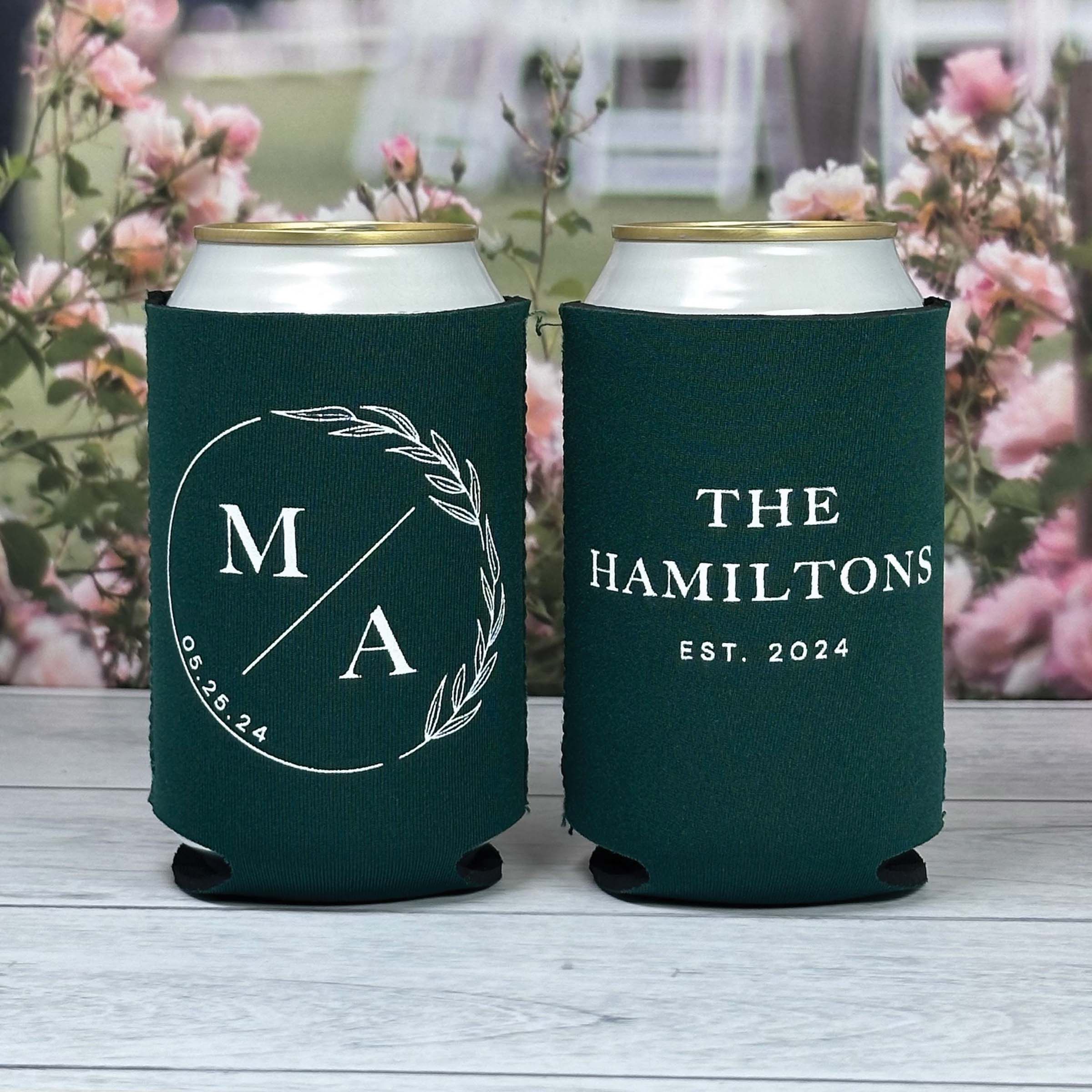 Personalized Wedding Can Coolers - W-2