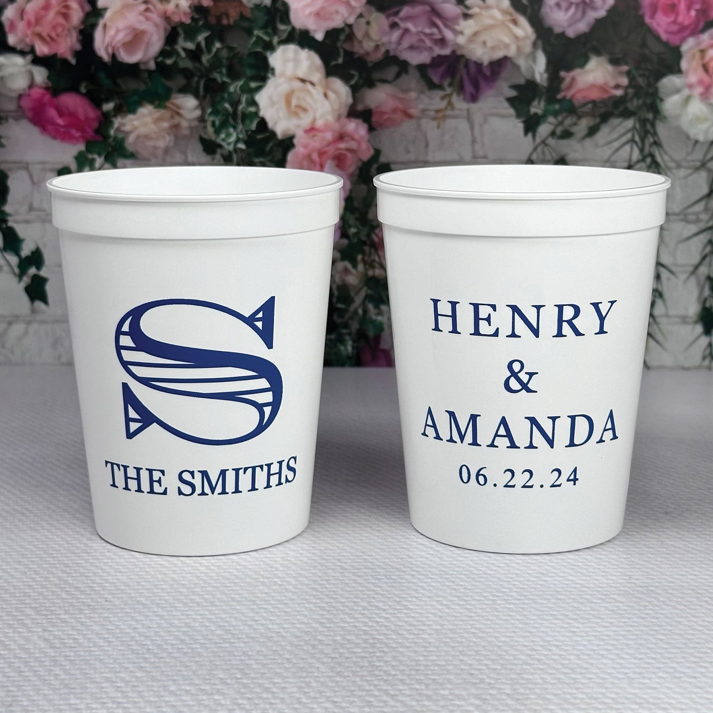 Personalized Wedding Stadium Cups - W-14