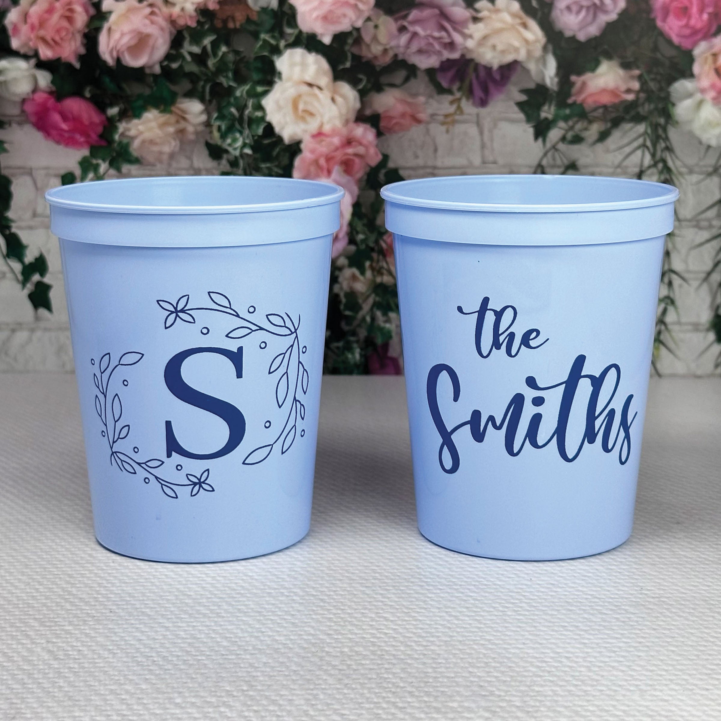 Personalized Wedding Stadium Cups - W-18