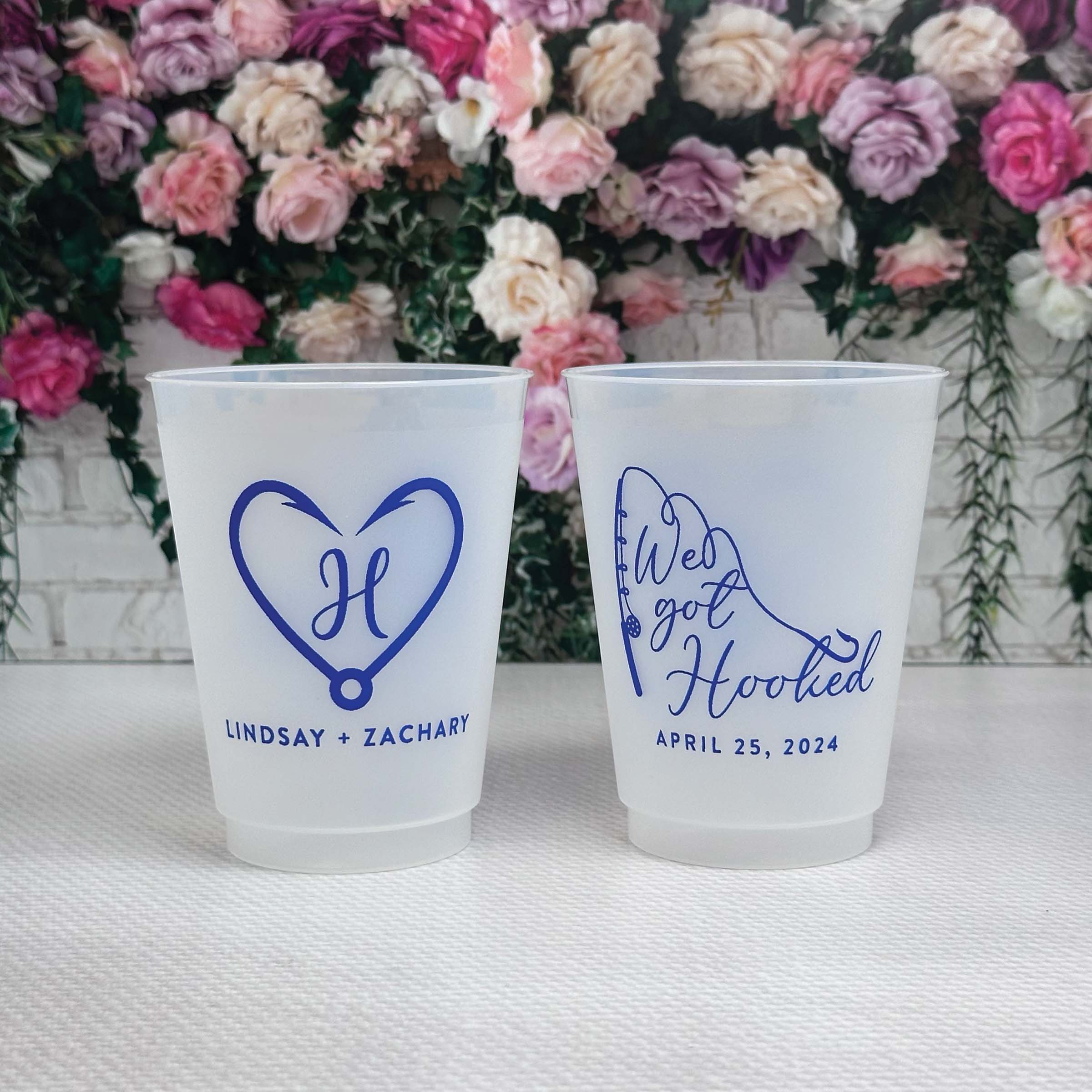 Personalized Wedding Frosted Cups - W-23