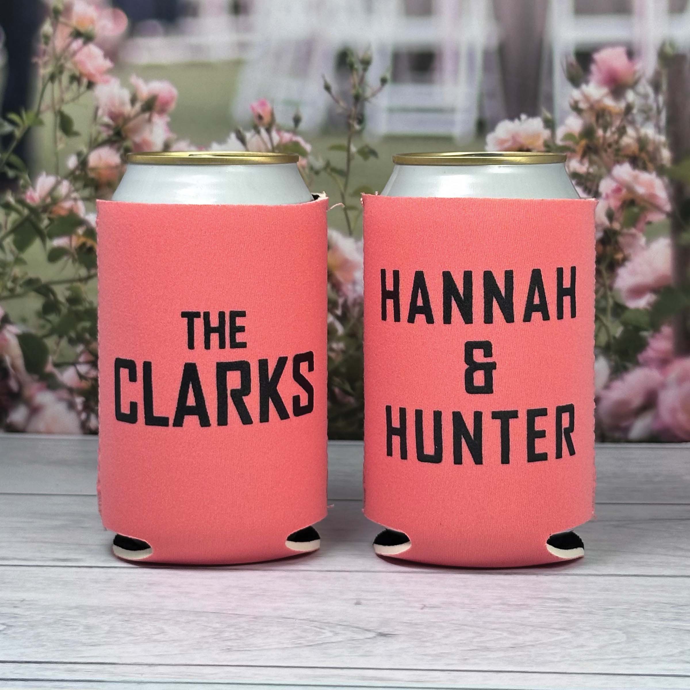 Personalized Wedding Can Coolers - W-16