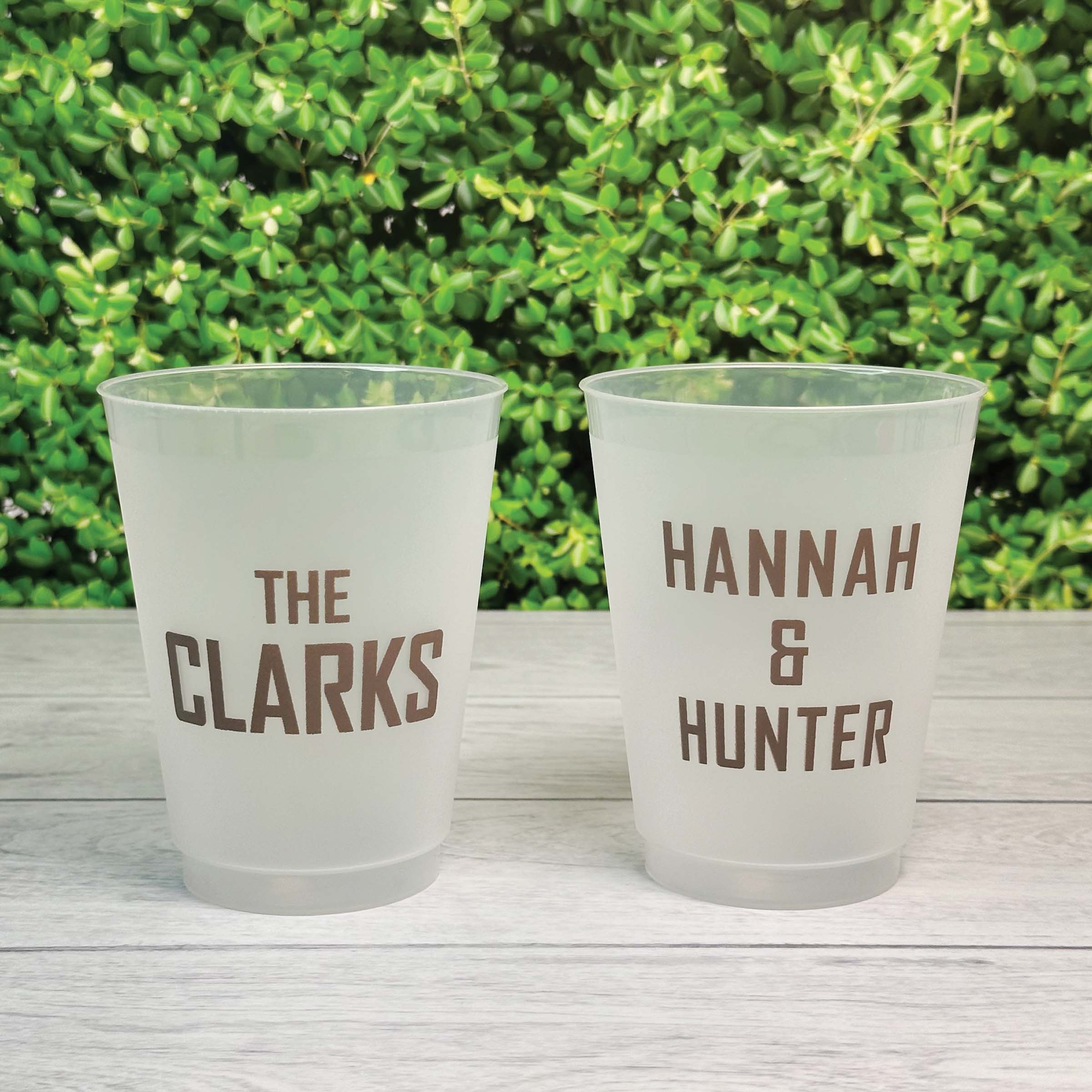 Personalized Wedding Frosted Cups - W-19