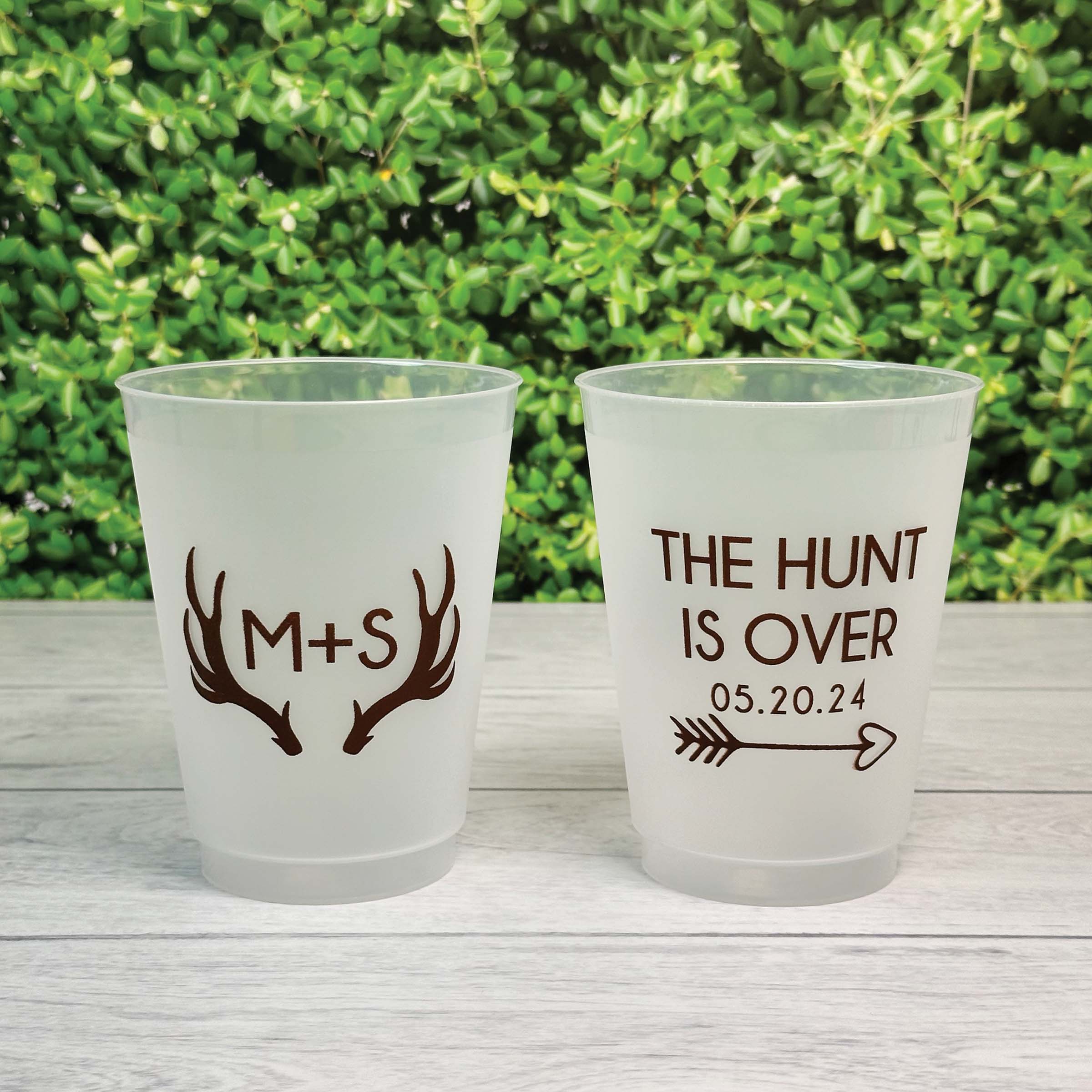 Personalized Wedding Frosted Cups - W-12