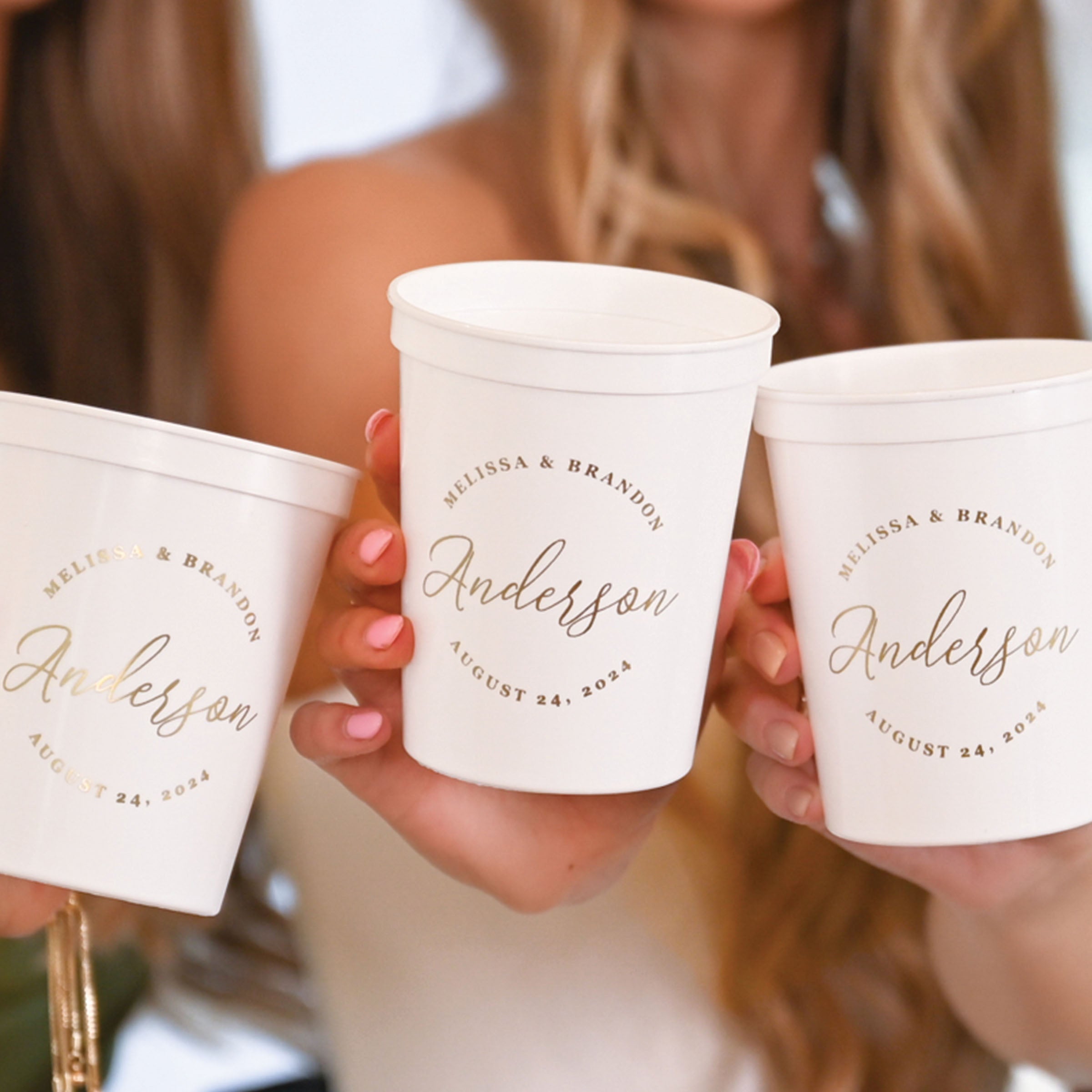 Personalized Wedding Stadium Cups - W-25
