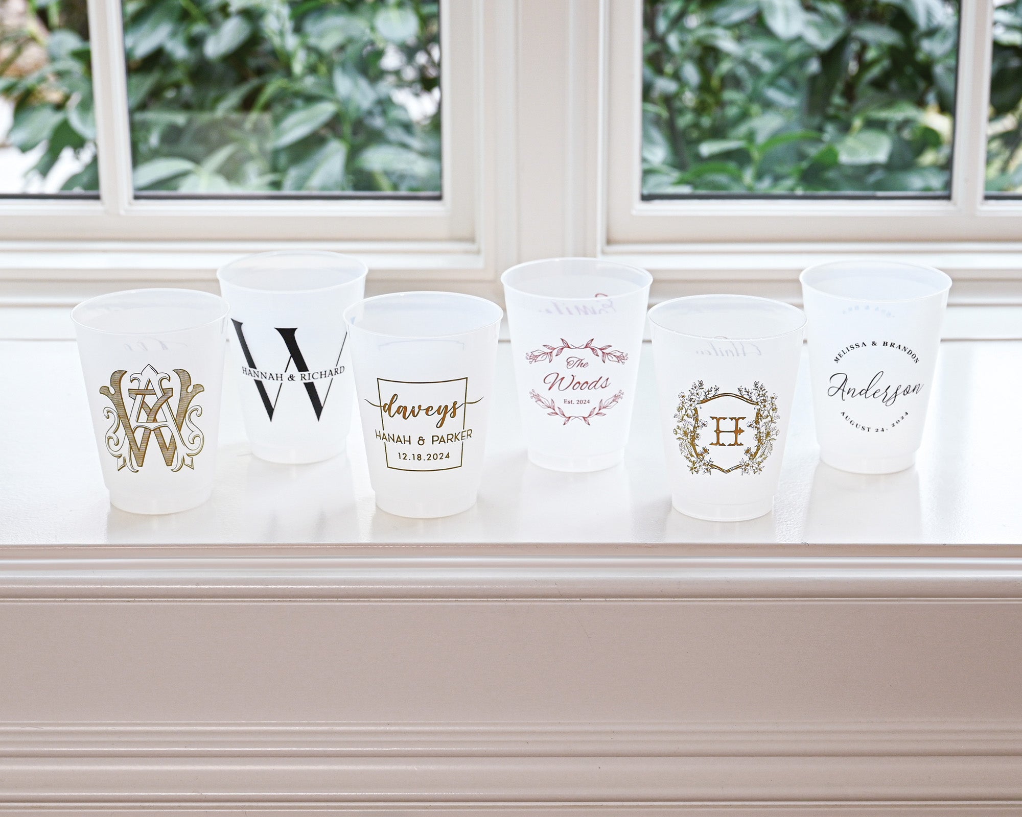 Personalized Wedding Frosted Cups (Select Design)